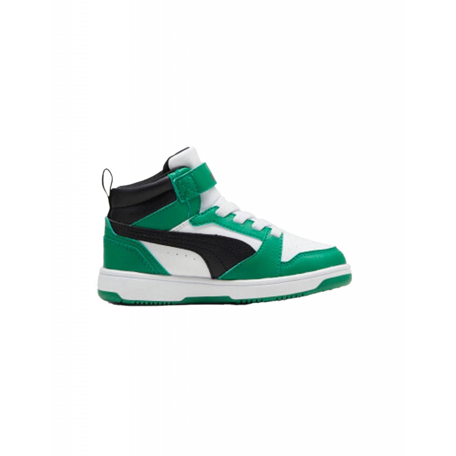 Tenis Puma Rebound V6 Mid Niño Verde 39383210 