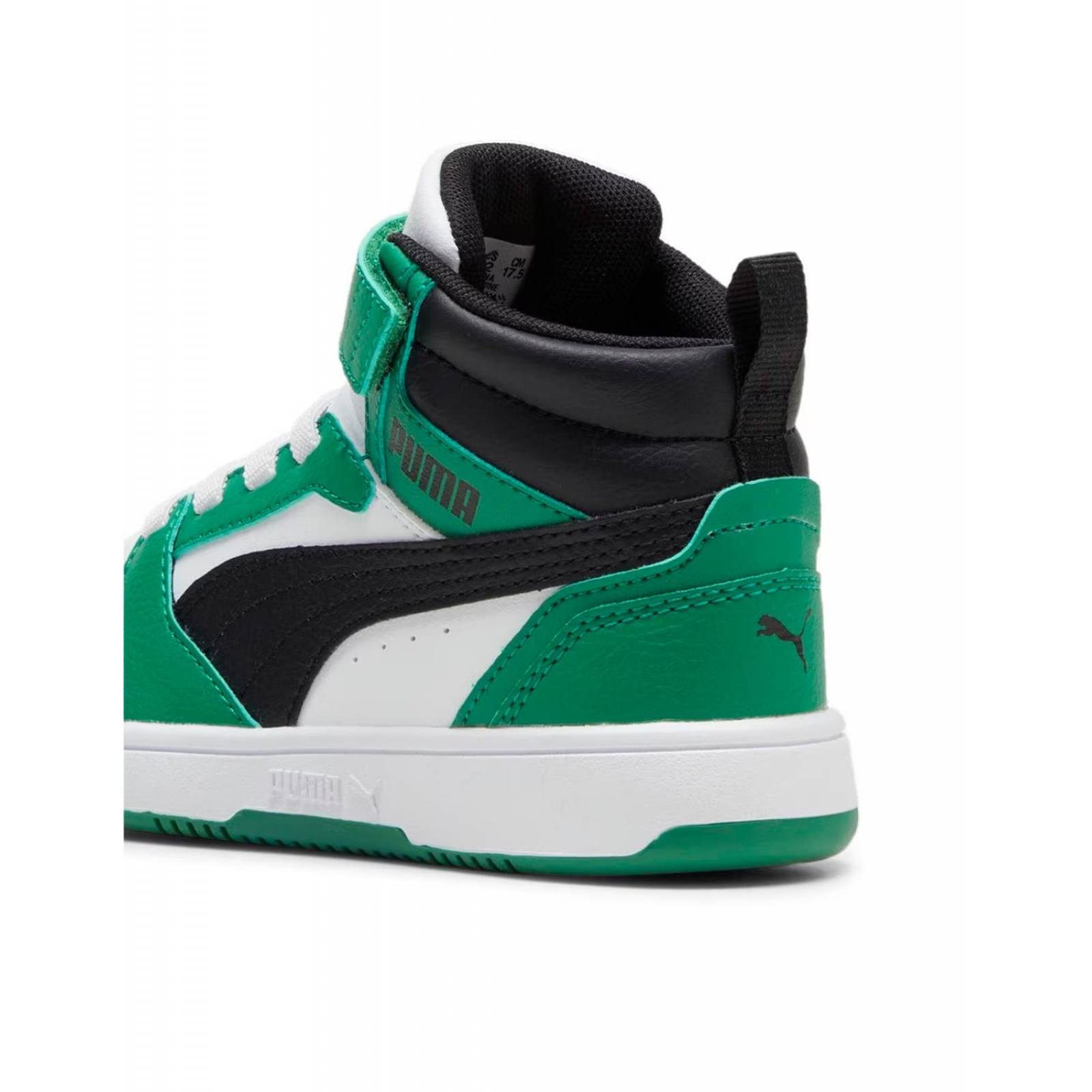 Tenis Puma Rebound V6 Mid Niño Verde 39383210 