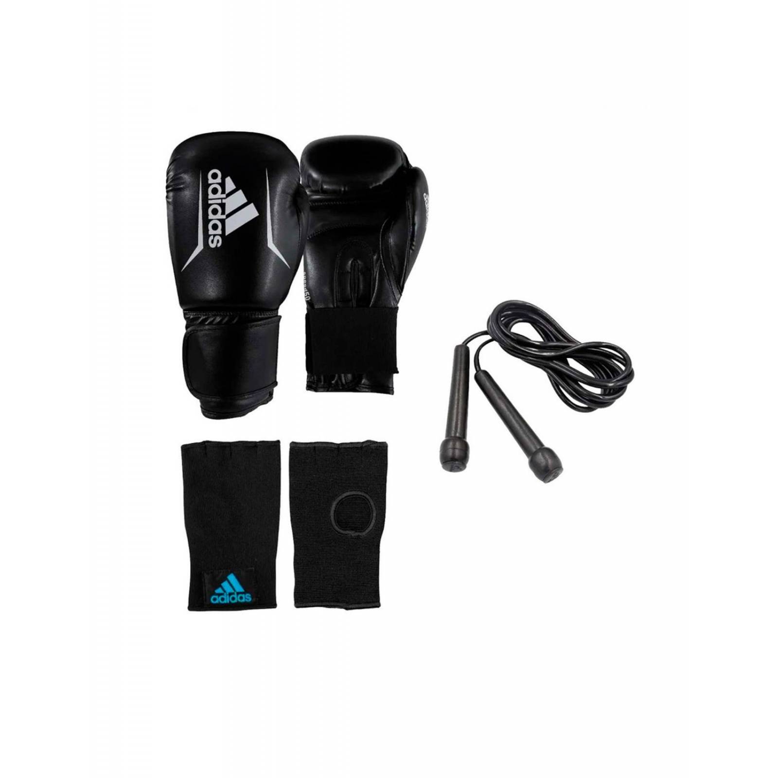 Kit de Boxeo Adidas 12 Oz. (guantes guanteleta y cuerda) BPKITSMU12 