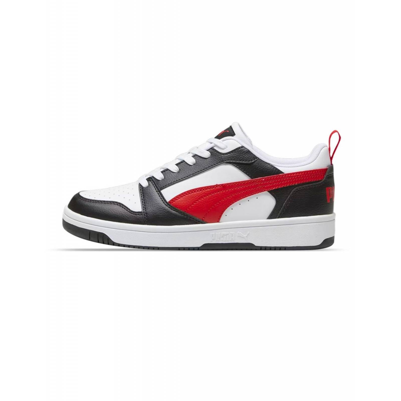 Tenis Puma Rebound V6 Hombre Negro Rojo 39232804 