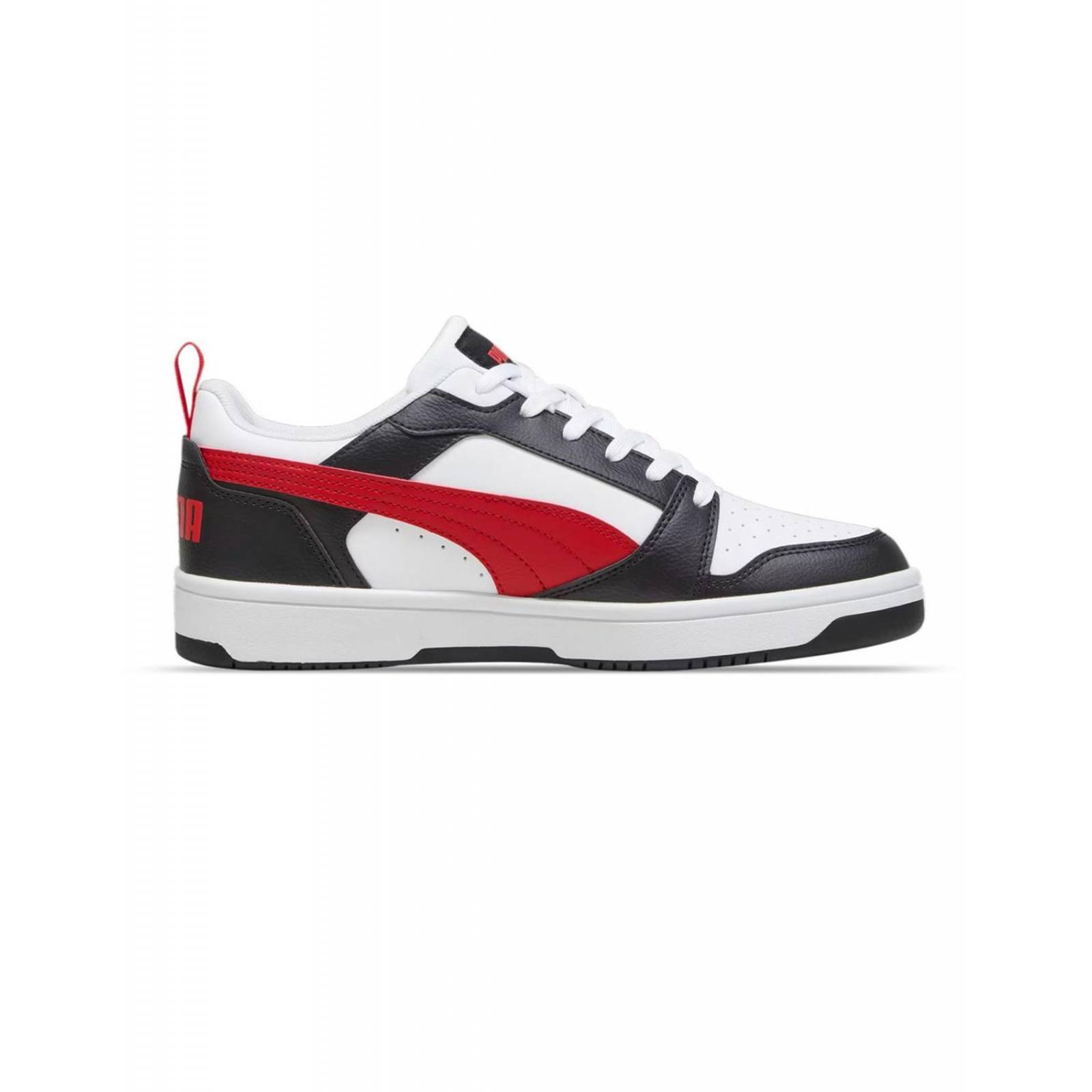 Tenis Puma Rebound V6 Hombre Negro Rojo 39232804 