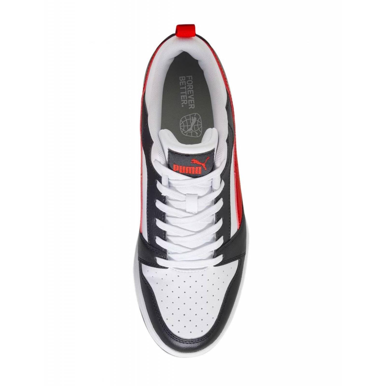 Tenis Puma Rebound V6 Hombre Negro Rojo 39232804 