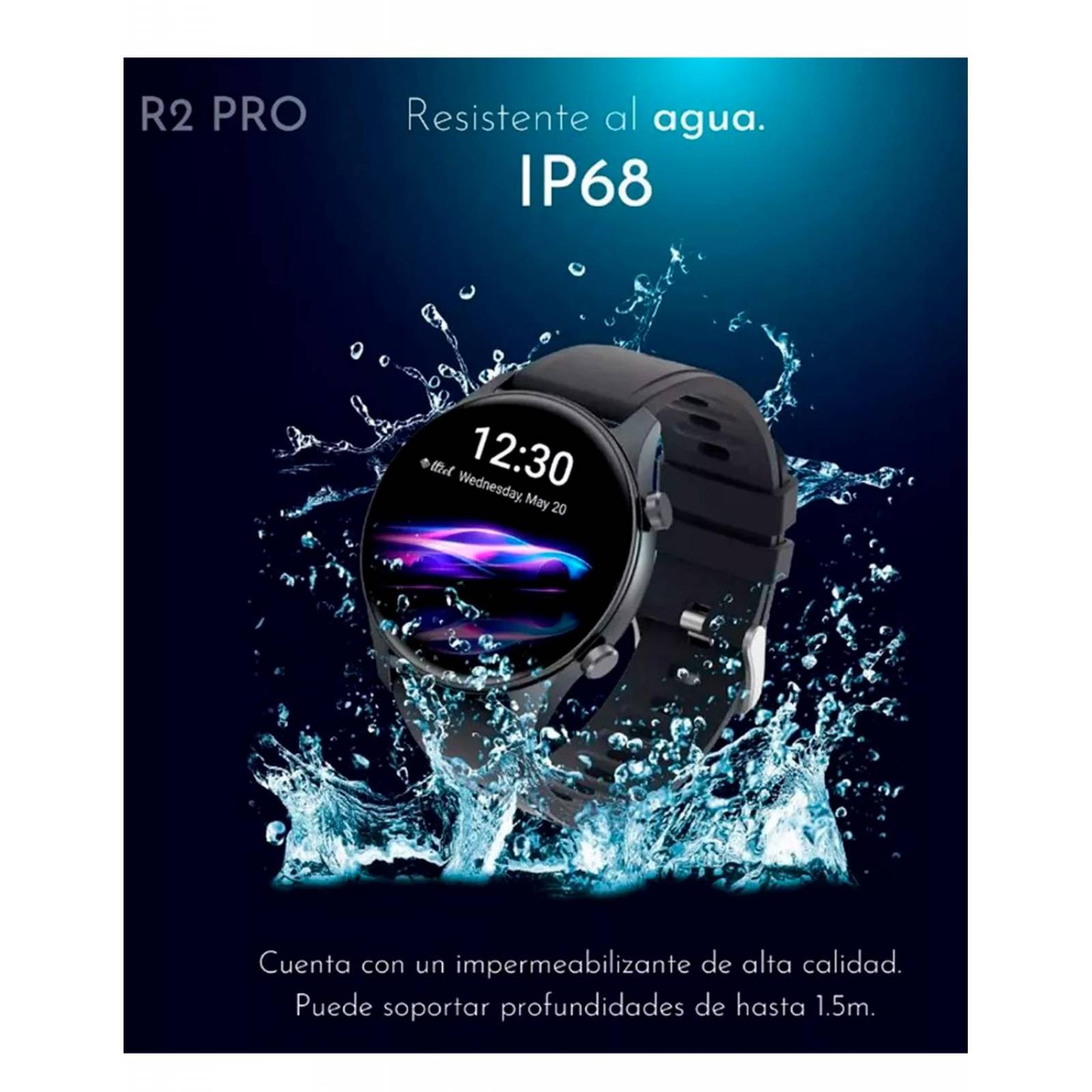 Reloj Smartwatch G-Tide Contra Agua Android Iphone R2 Pro Negro