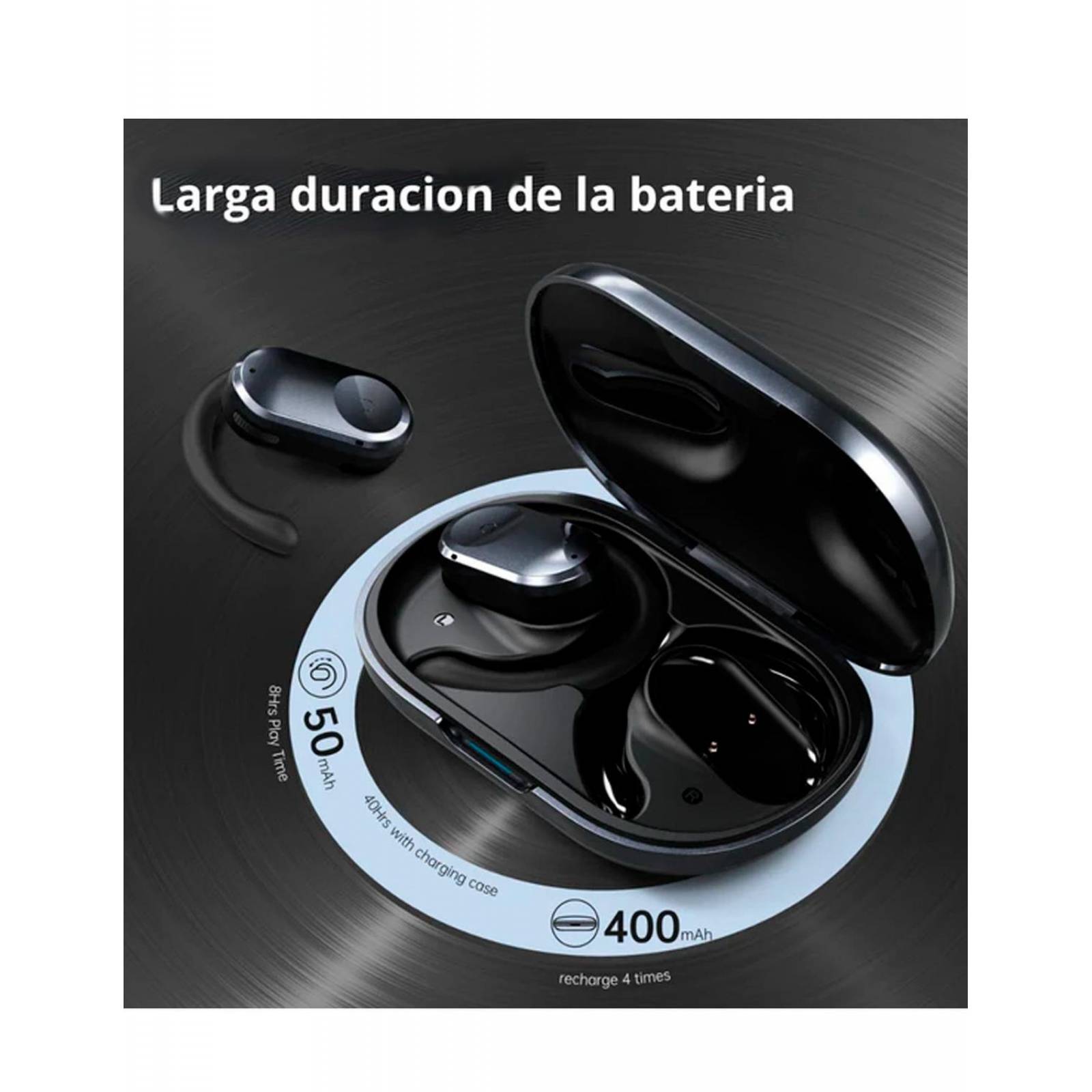Audifonos Inalambricos G-Tide Android y Iphone Plata OWS01 