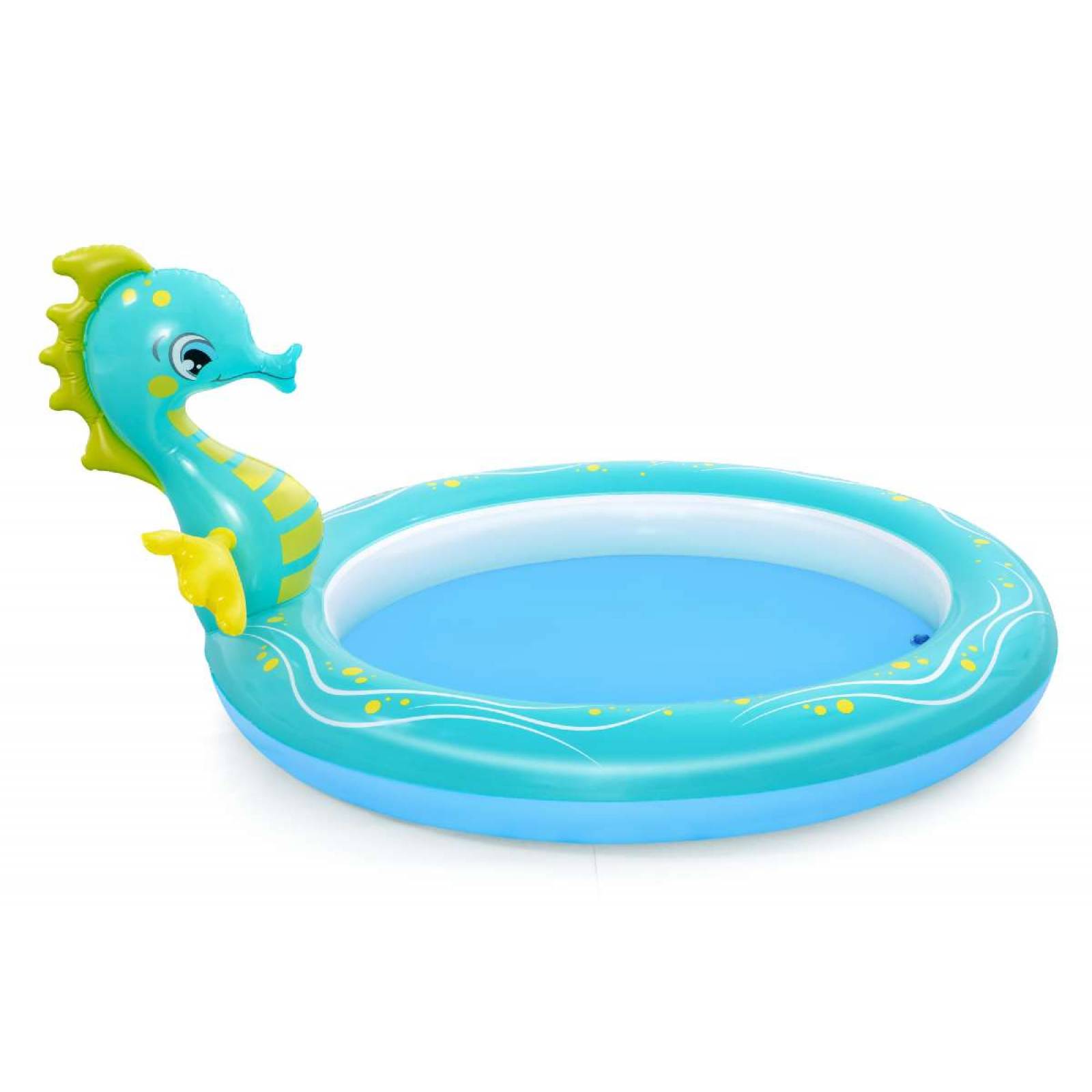Alberca Inflable  Decorada Caballito de Mar 1 modelo 1.88m x 1.60m x 86cm caja  1