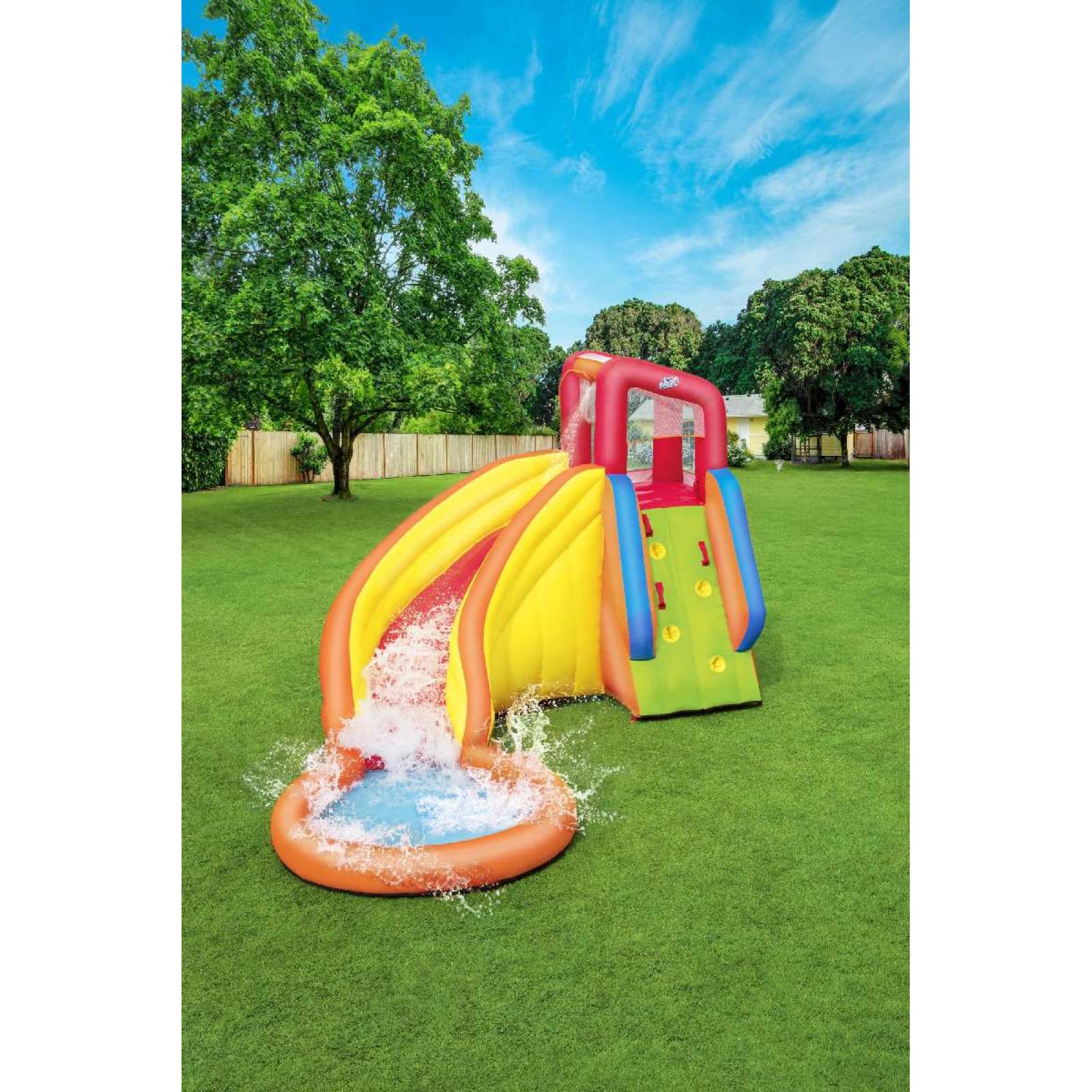 Alberca inflable  con resbaladilla 1 modelo  3.66mx3.37mx2.41m  12x11.1x7.11pulg caja  1