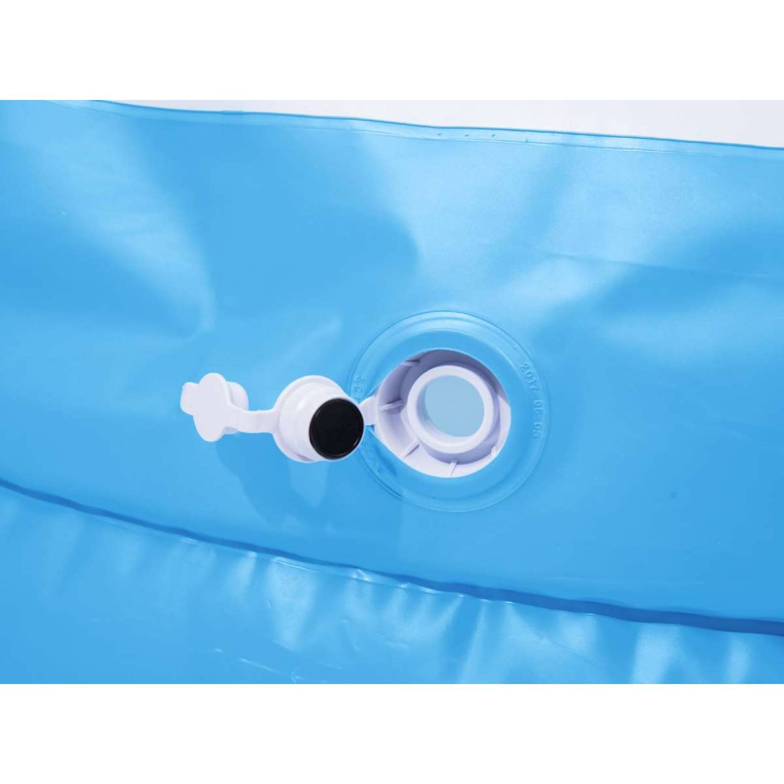 Alberca Inflable curva 2 anillos lisa azul 1 modelo 2.62x1.57x46cm ...
