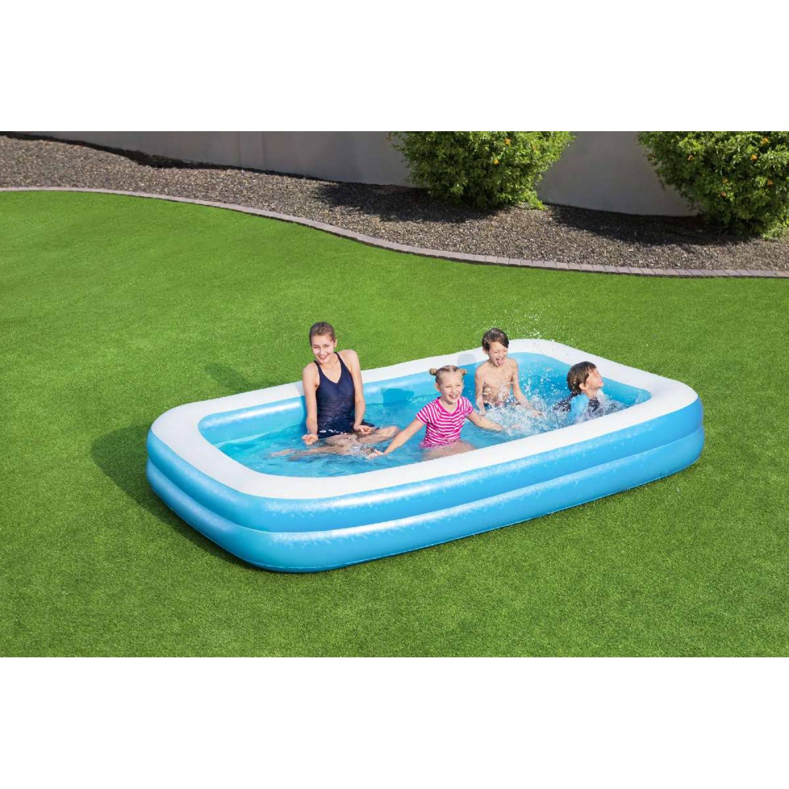 Alberca inflable rectangular azul 1 modelo  3.05m x 1.83m x 46cm caja  1