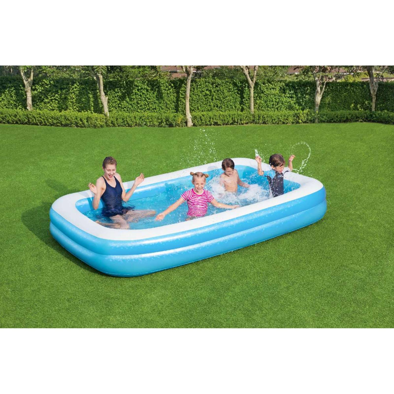 Alberca inflable rectangular azul 1 modelo  3.05m x 1.83m x 46cm caja  1