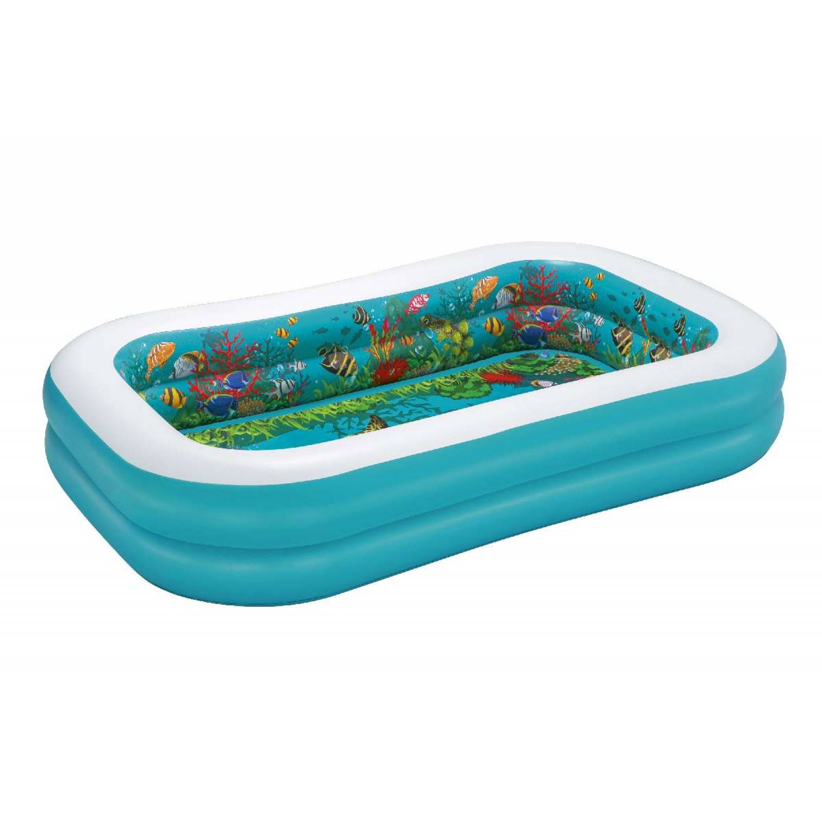 Alberca Inflable  Rectangular Decorada de Mar en su Interior 1 modelo caja  1