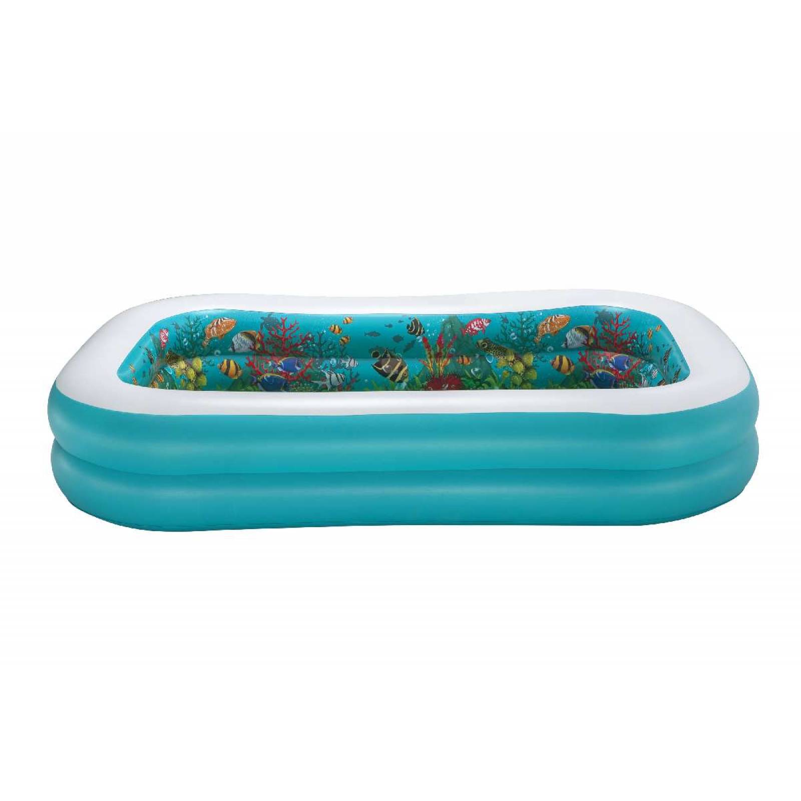 Alberca Inflable  Rectangular Decorada de Mar en su Interior 1 modelo caja  1
