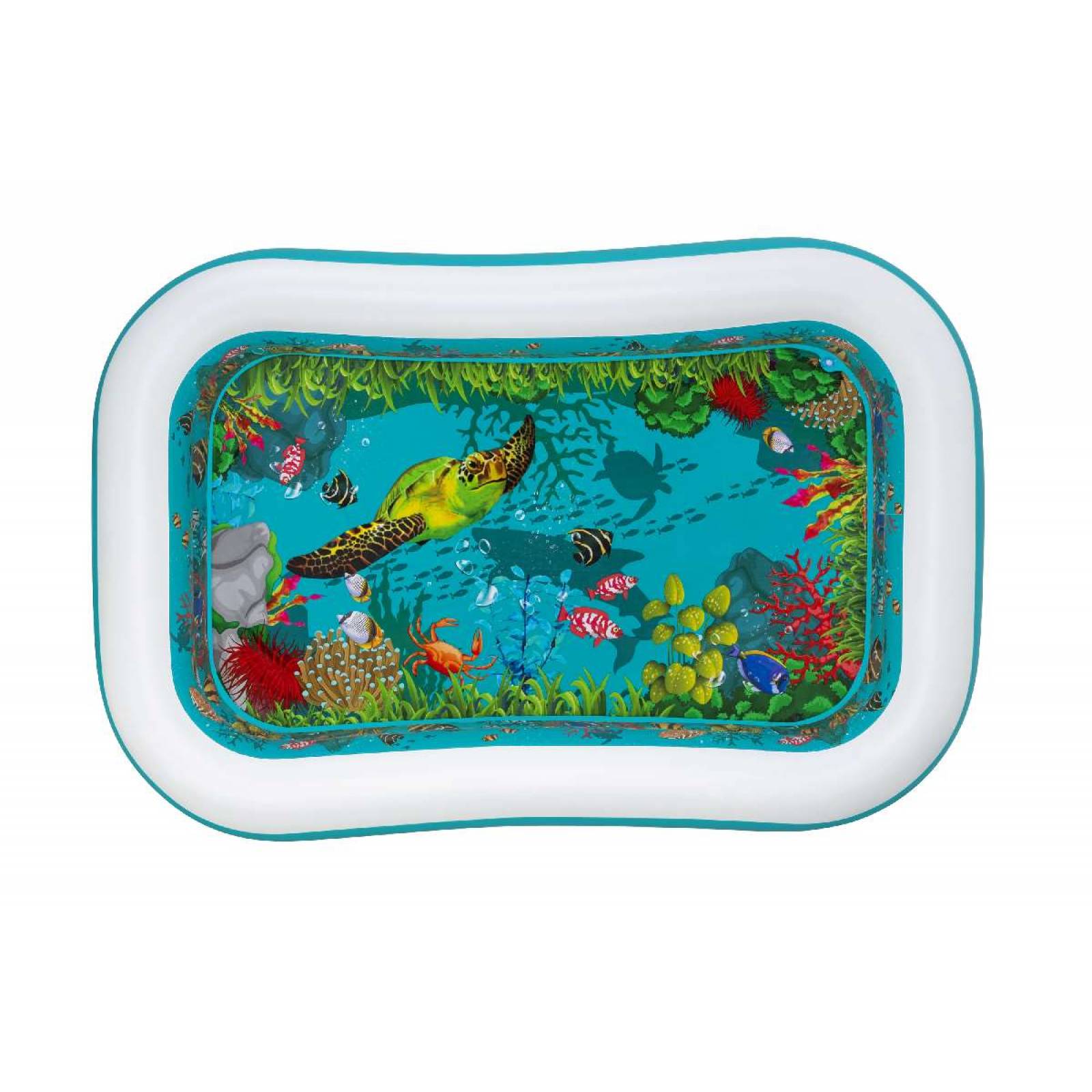 Alberca Inflable  Rectangular Decorada de Mar en su Interior 1 modelo caja  1