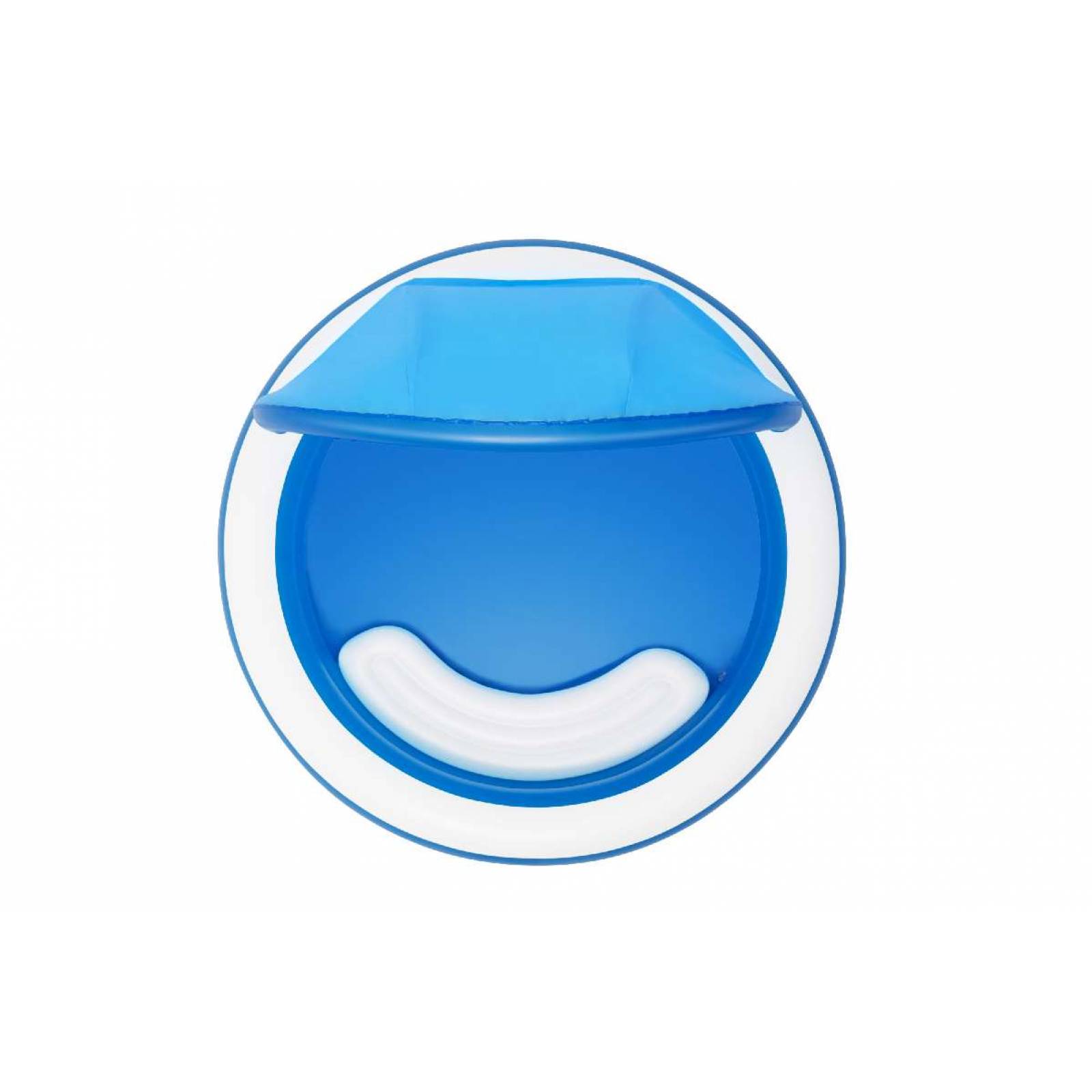 Alberca inflable redonda 2.41x2.41x1.4cm con sombrilla y asiento integrado  azul 1 modelo  Caja  1