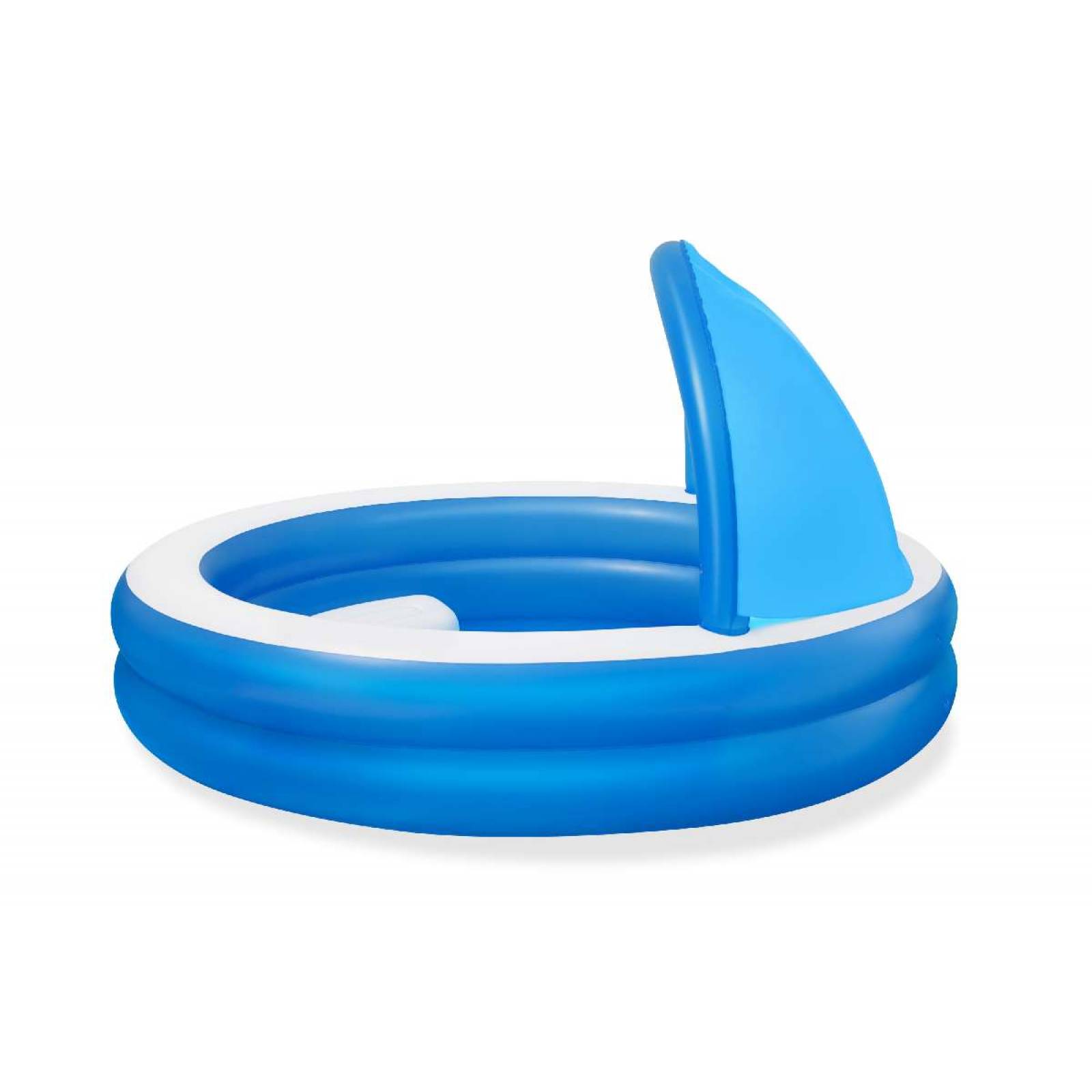 Alberca inflable redonda 2.41x2.41x1.4cm con sombrilla y asiento integrado  azul 1 modelo  Caja  1