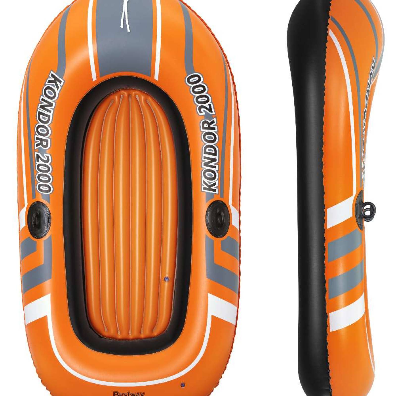 Balsa Inflable con agarraderas roja con negro 1.96x1.14cm(77x45pulg) caja (1)