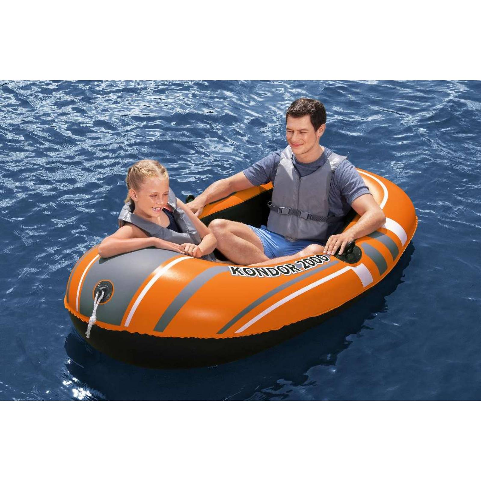 Balsa Inflable con agarraderas roja con negro 1.96x1.14cm(77x45pulg) caja (1)
