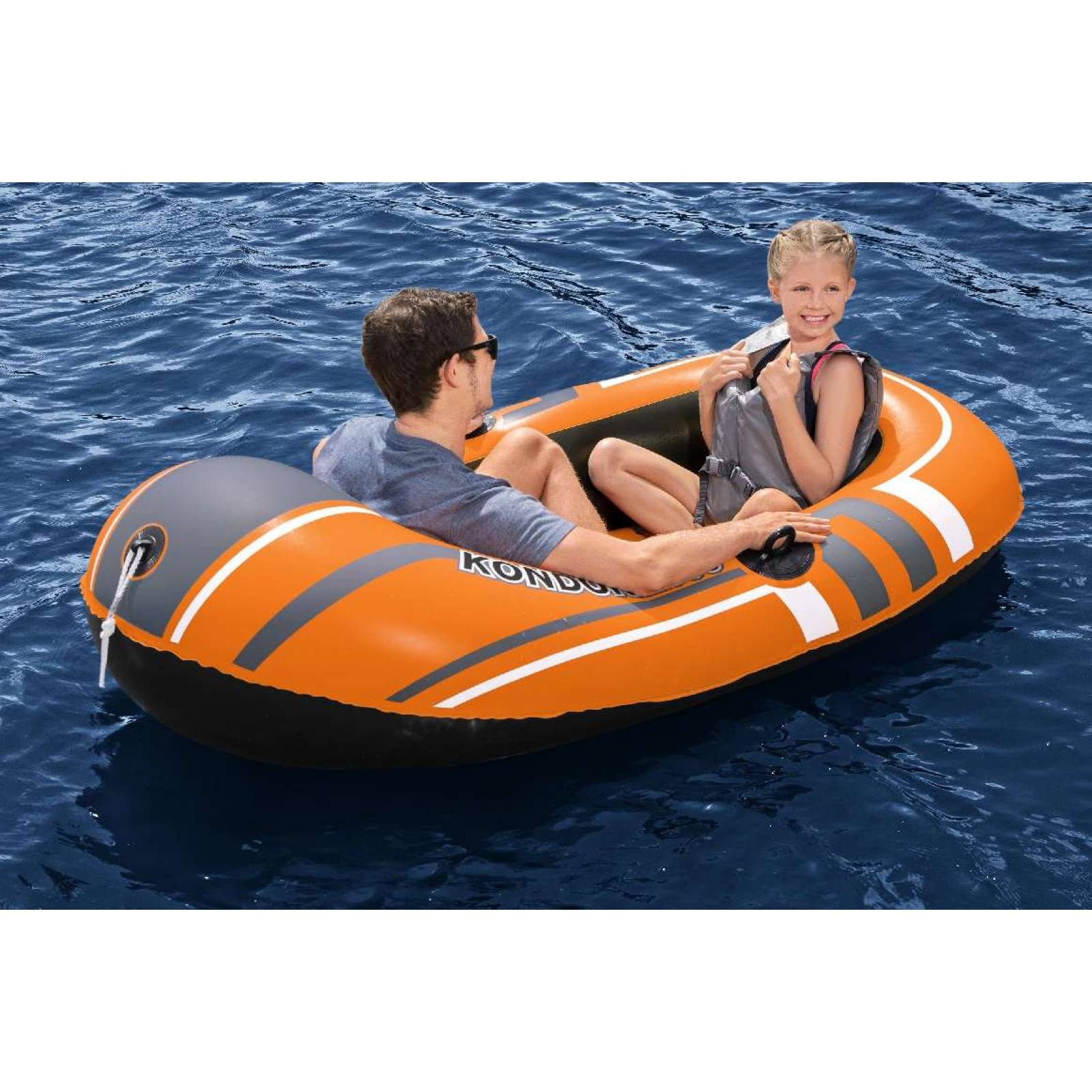 Balsa Inflable con agarraderas roja con negro 1.96x1.14cm(77x45pulg) caja (1)