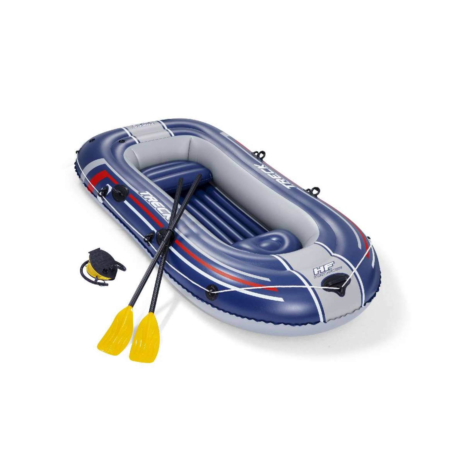 Balsa Inflable con remos 2.55x1.27x41cm amarilla con gris caja (1)