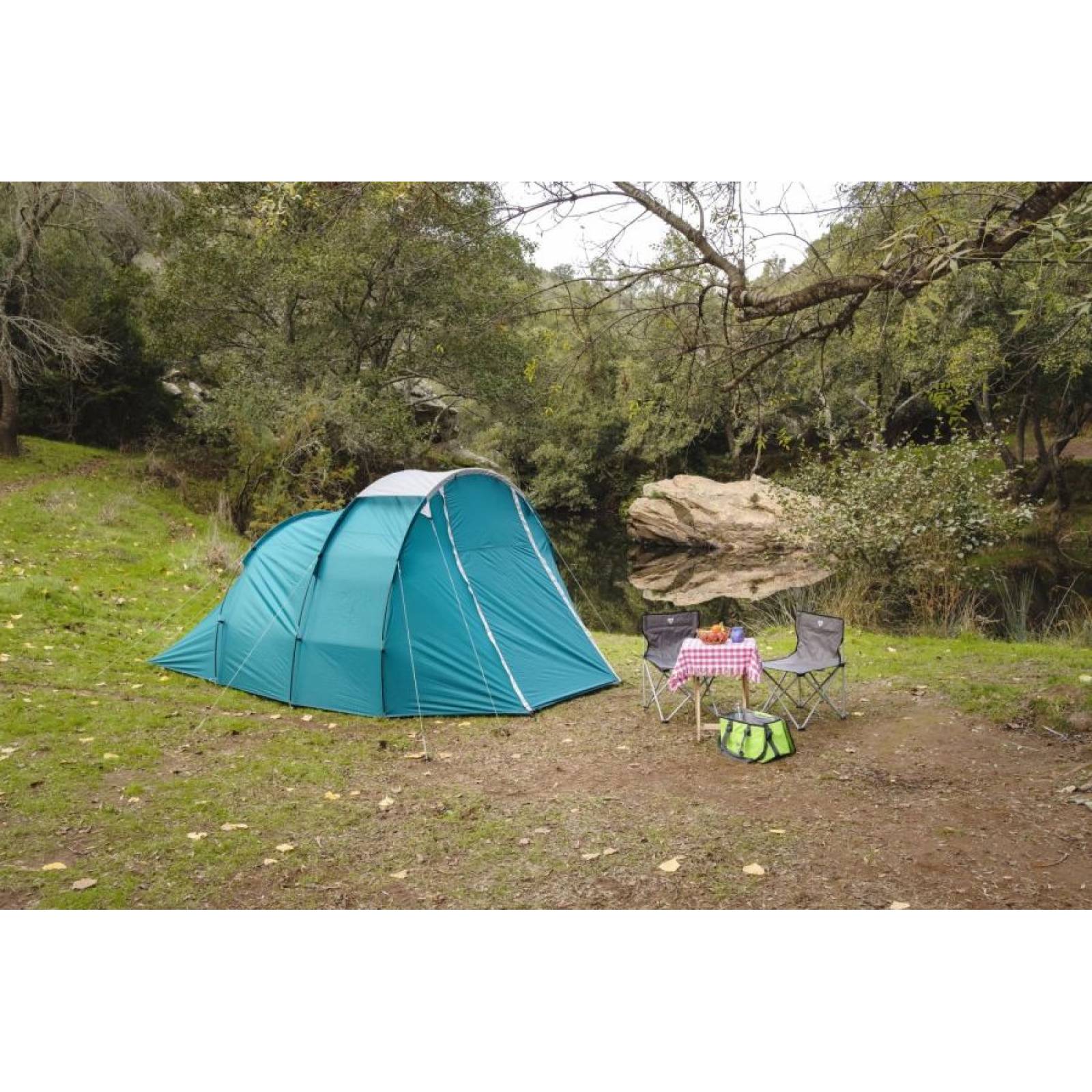 Casa de acampar Para 4 personas 1 modelo. (3.05m+95cm)X2.55mX1.80m bolsa (1)