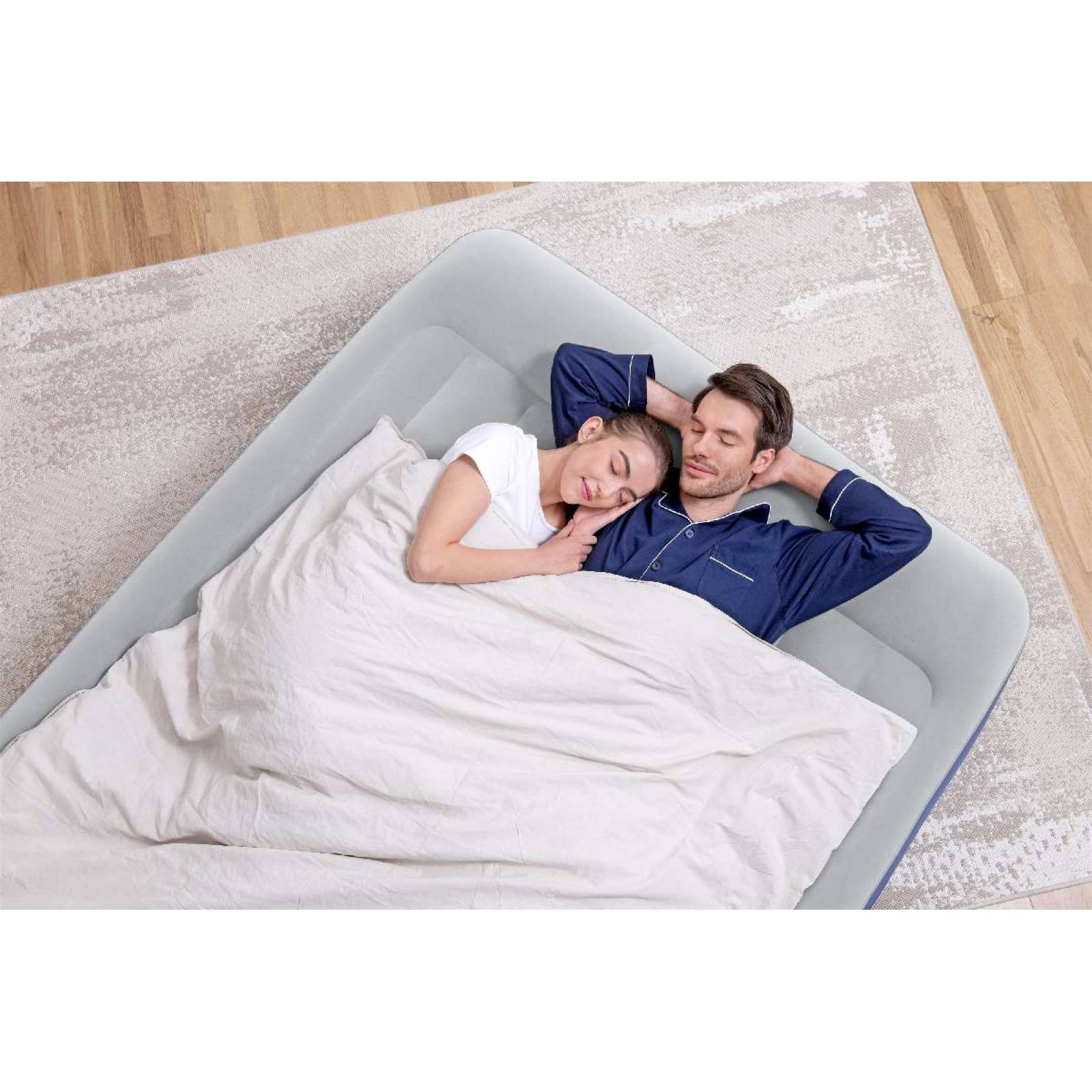 Colchon inflable queen con bomba de aire electrica integrada 1 modelo  2.03x1.52x46cm caja (1)
