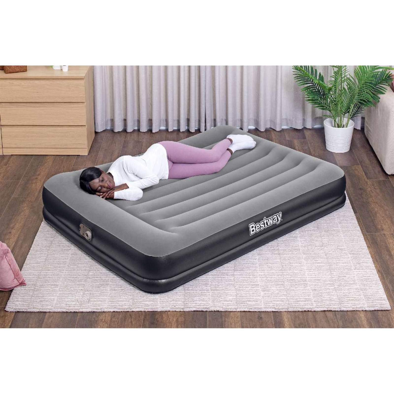 Colchon inflable queen con bomba de aire electrica integrada 1 modelo  2.03x1.52x36cm caja (1)