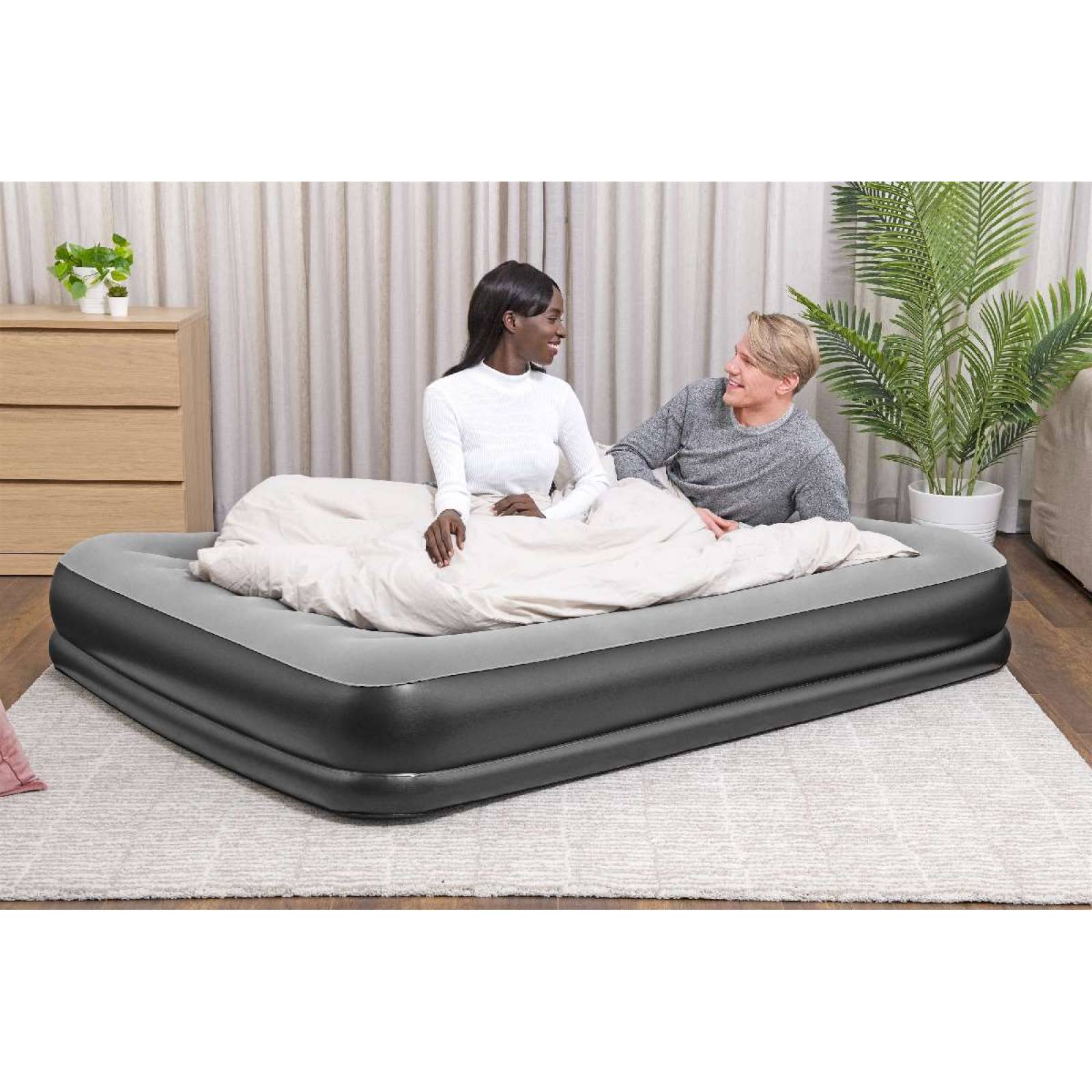 Colchon inflable queen con bomba de aire electrica integrada 1 modelo  2.03x1.52x36cm caja (1)