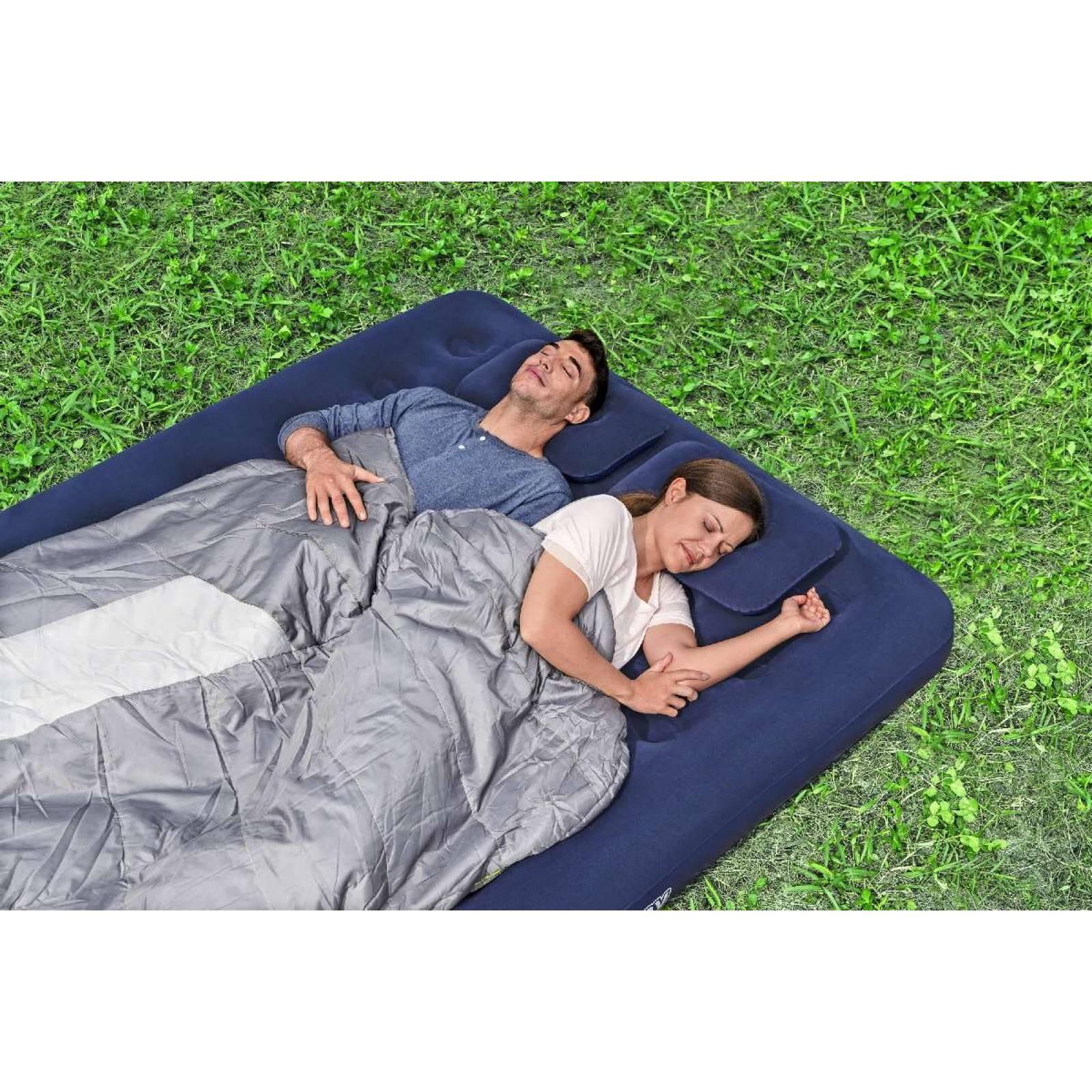 Colchon inflable queen con 2 almohadas y bomba 2.03x1.52x22cm Caja (1)