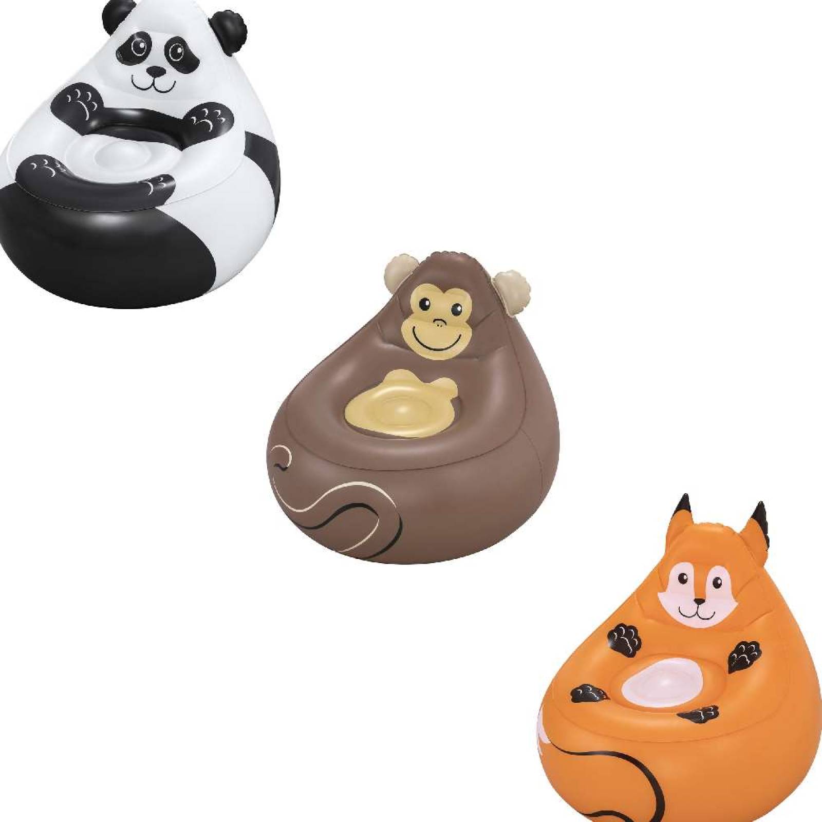 Sillon inflable .72x.72x.64-72cm igura zorro panda y mono caja (1)