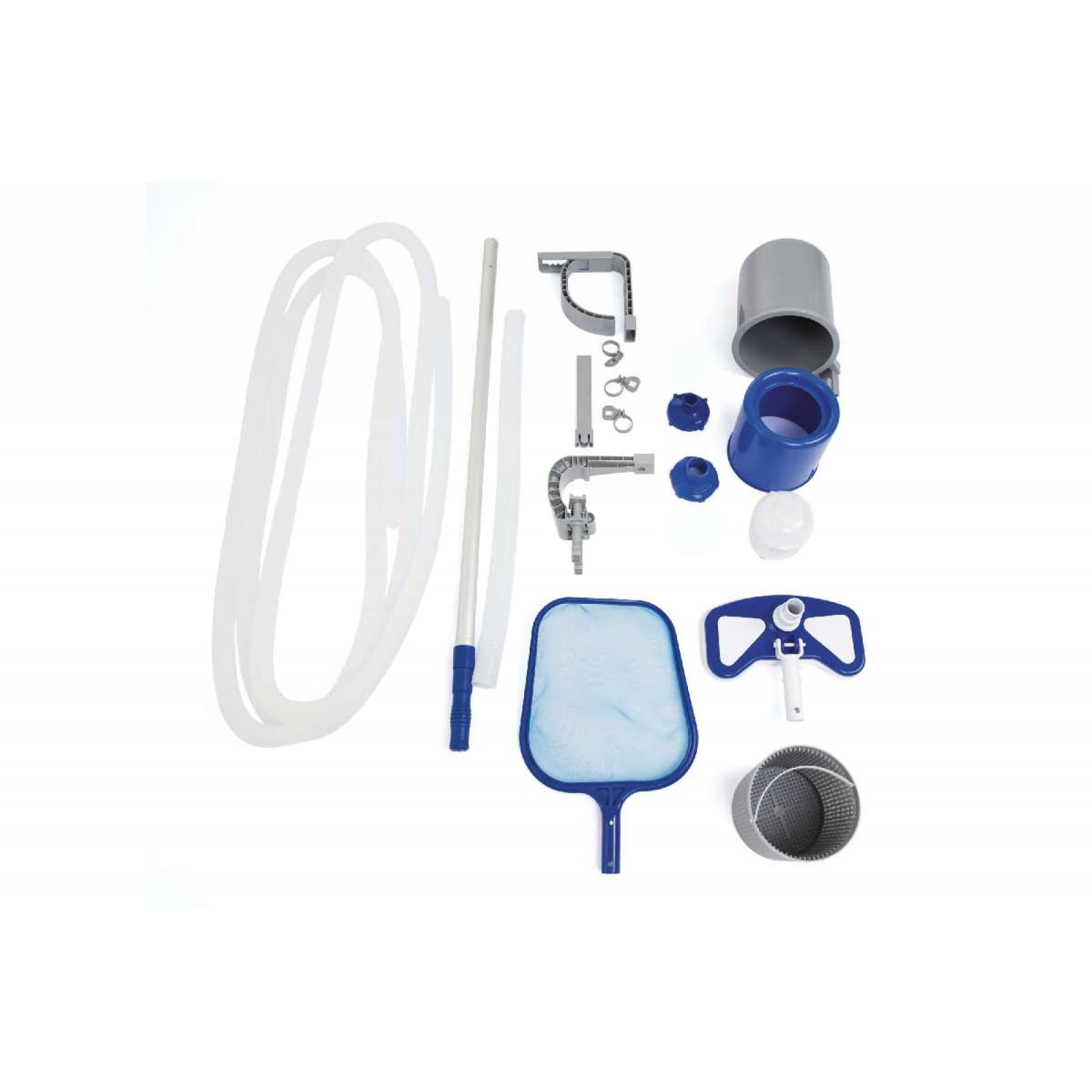 Accesorios para limpieza de alberca tubo cabezal con aspirado recoje residuos y maya caja (1)
