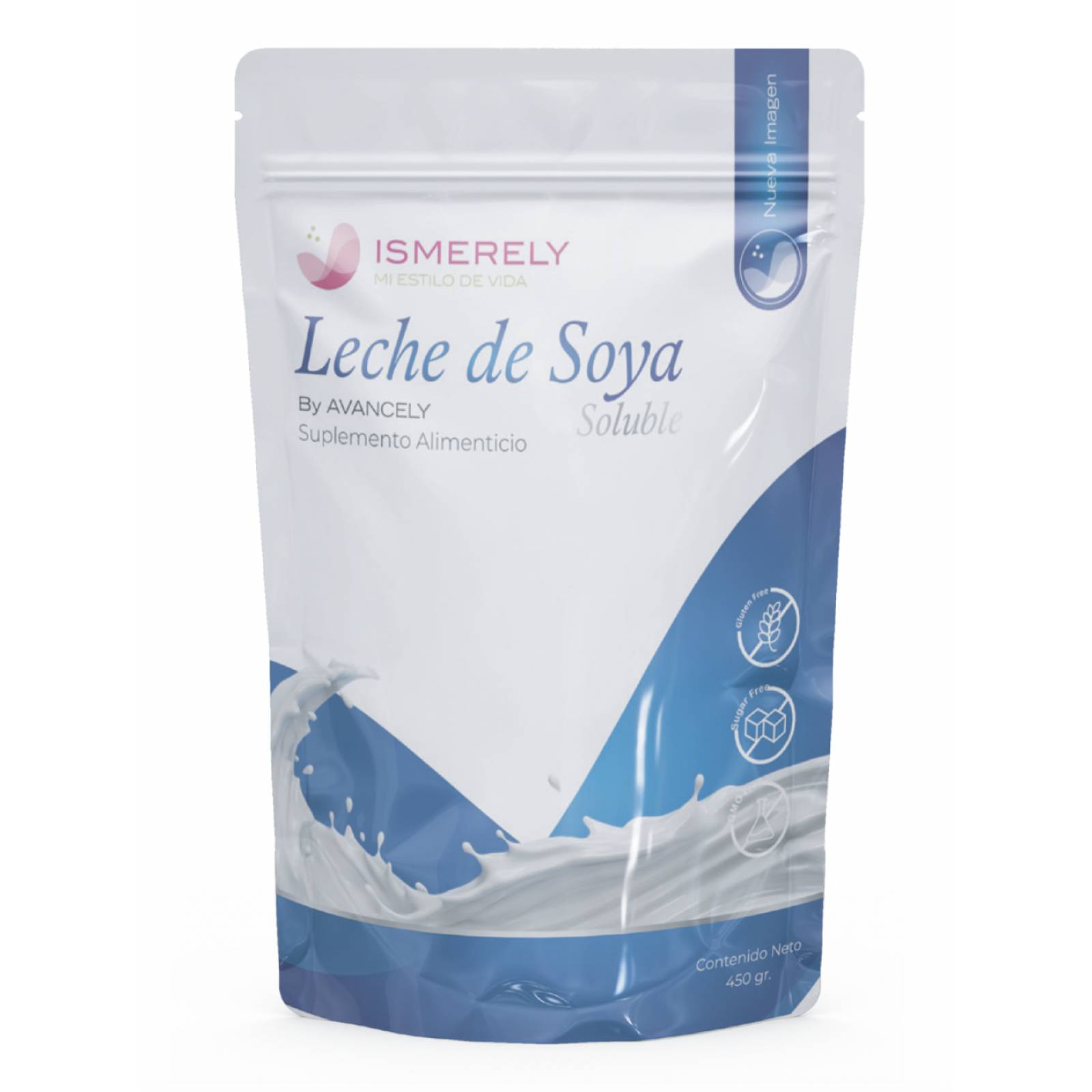 Ismerely Leche de Soya en polvo 450 gr.
