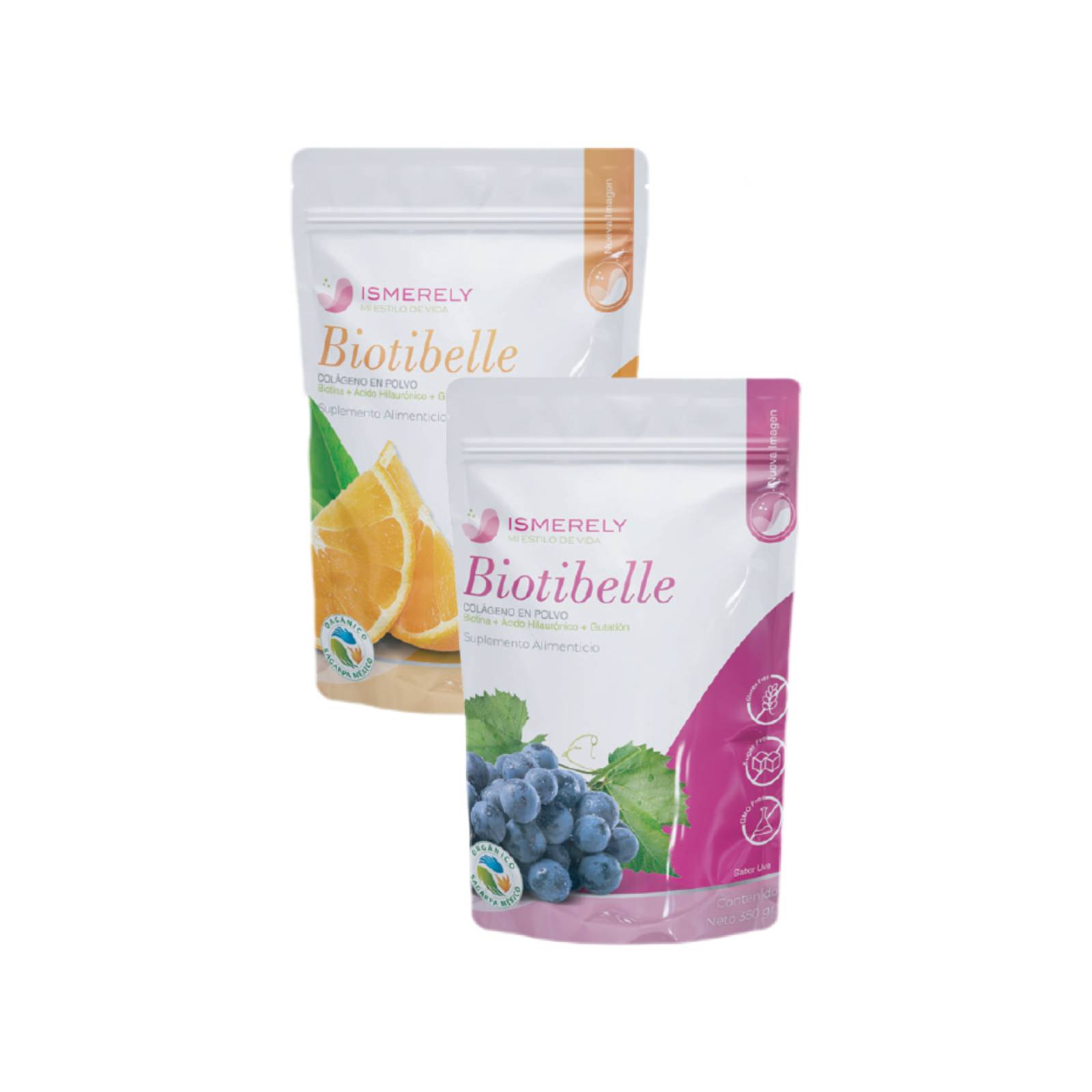 Ismerely Biotibelle Colágeno en polvo 350 gr. sabor uva