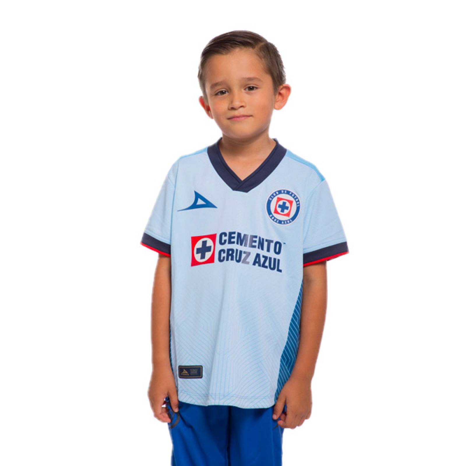 Jersey Pirma Cruz Azul Temporada 23/24 Nino Visita Azul celeste