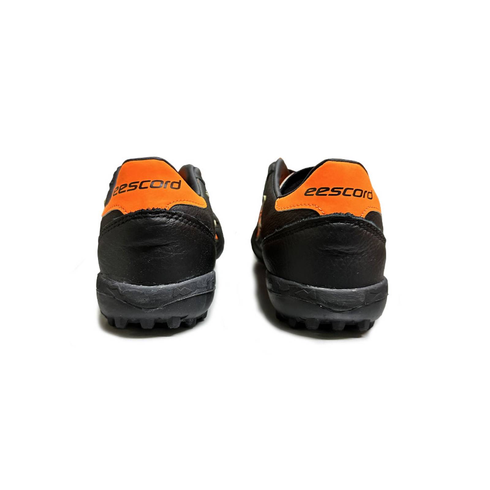 Tenis Eescord Futbol Rapido Hombre 3040 Negro/Naranja PIEL