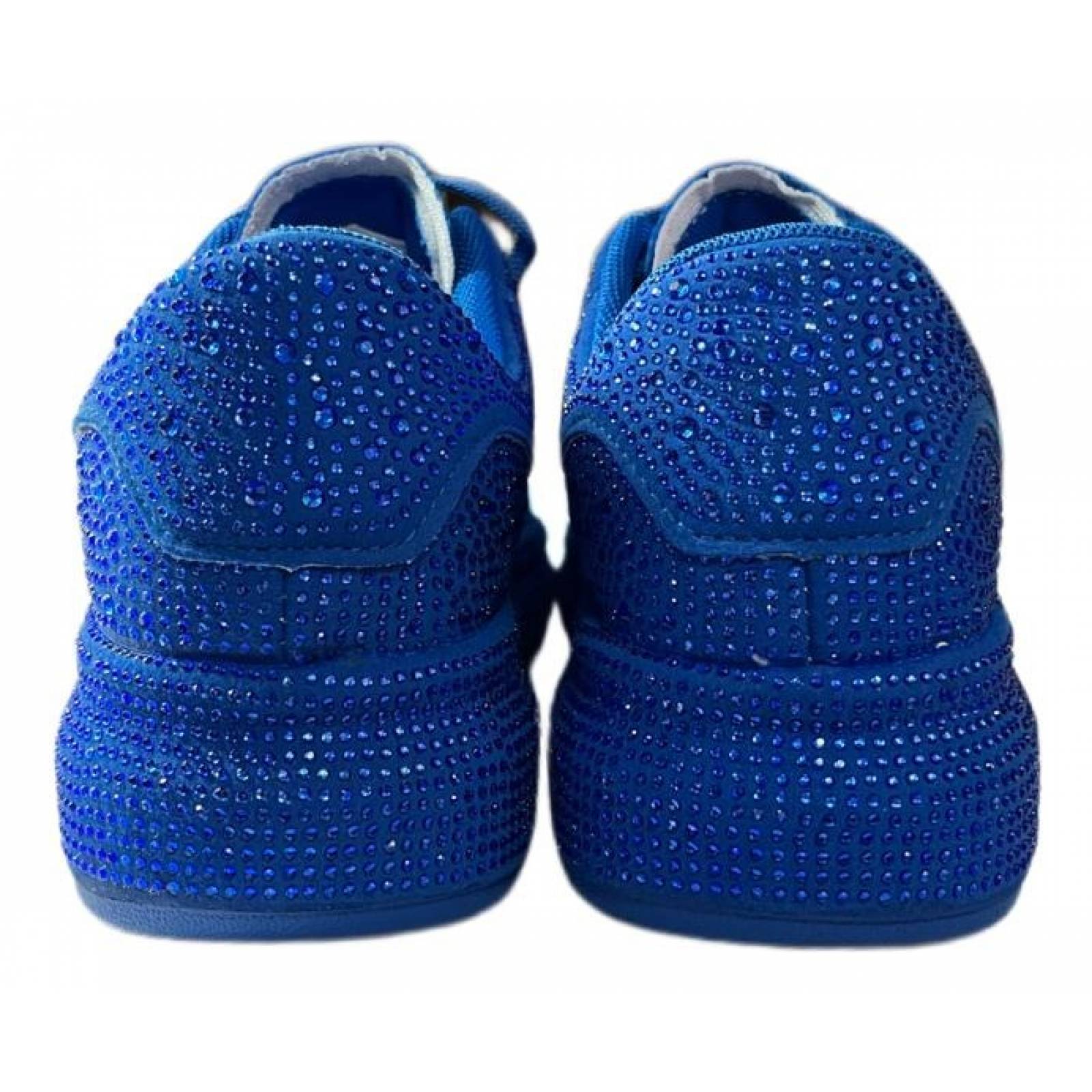 Tenis para Dama Mujer de Moda con Brillos y Pedreria Incrustada de Moda Azul