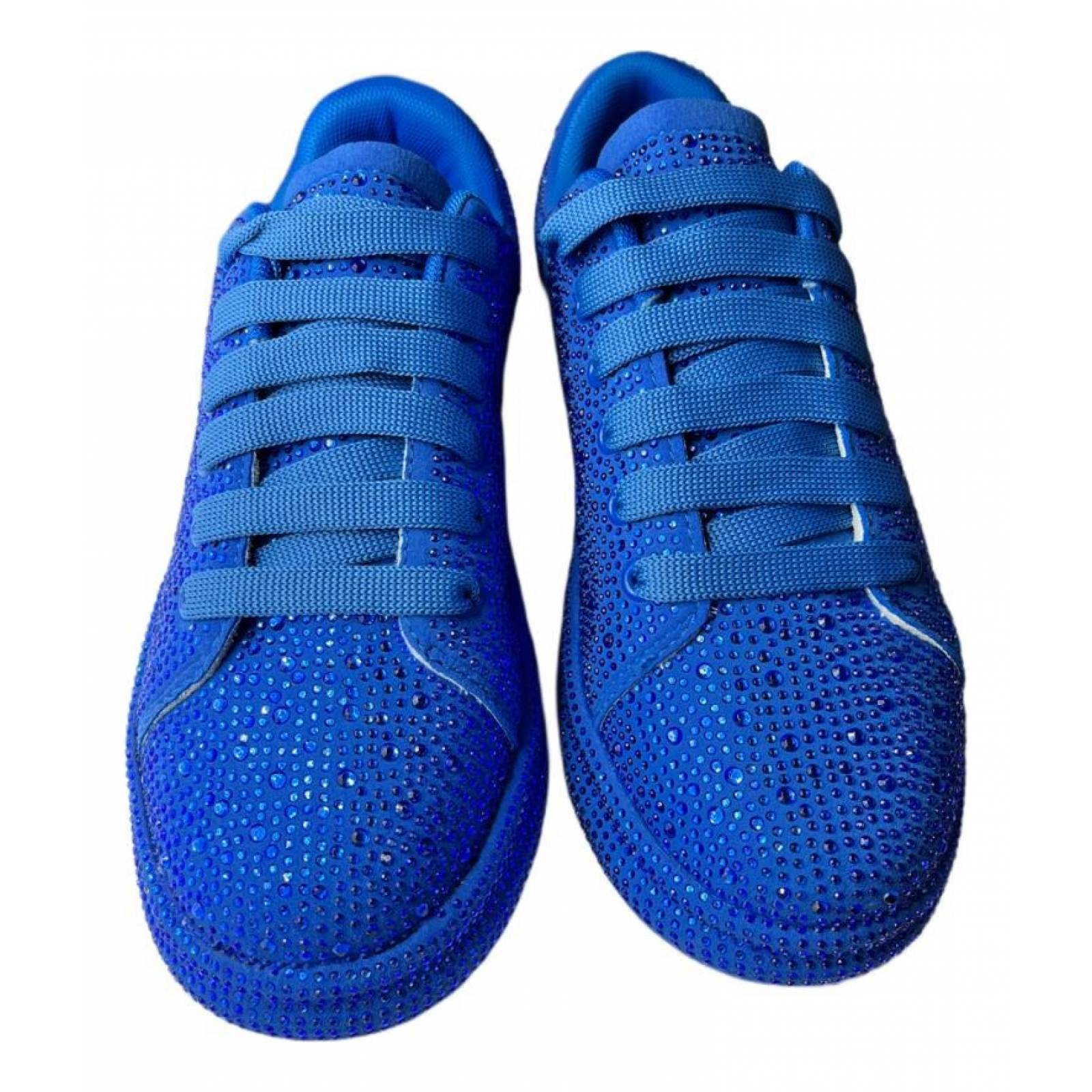 Tenis para Dama Mujer de Moda con Brillos y Pedreria Incrustada de Moda Azul
