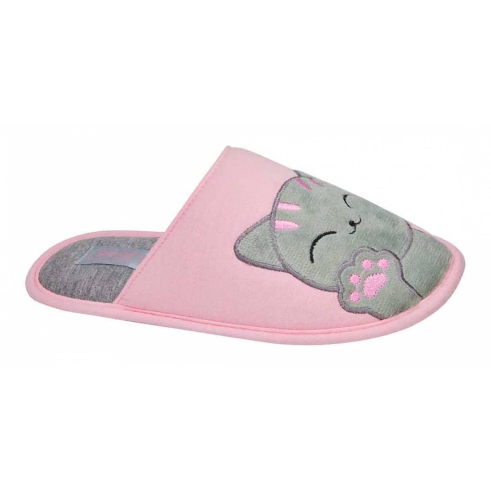 Pantuflas De Gato Lindas Cómodas Dama Mujer Para Descansar