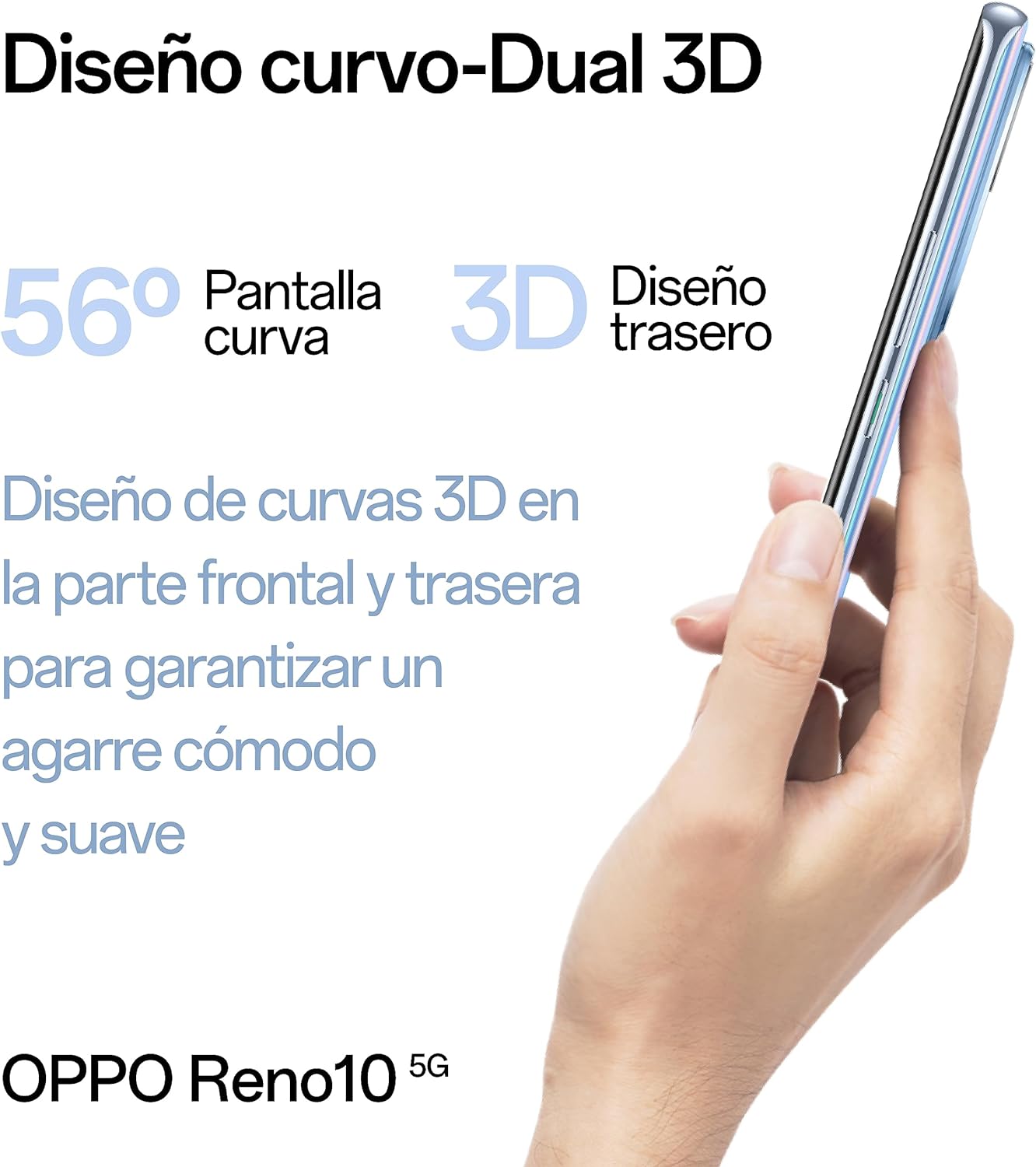 Celular Oppo Desbloqueado Reno10 256 GB Azul + Audífonos