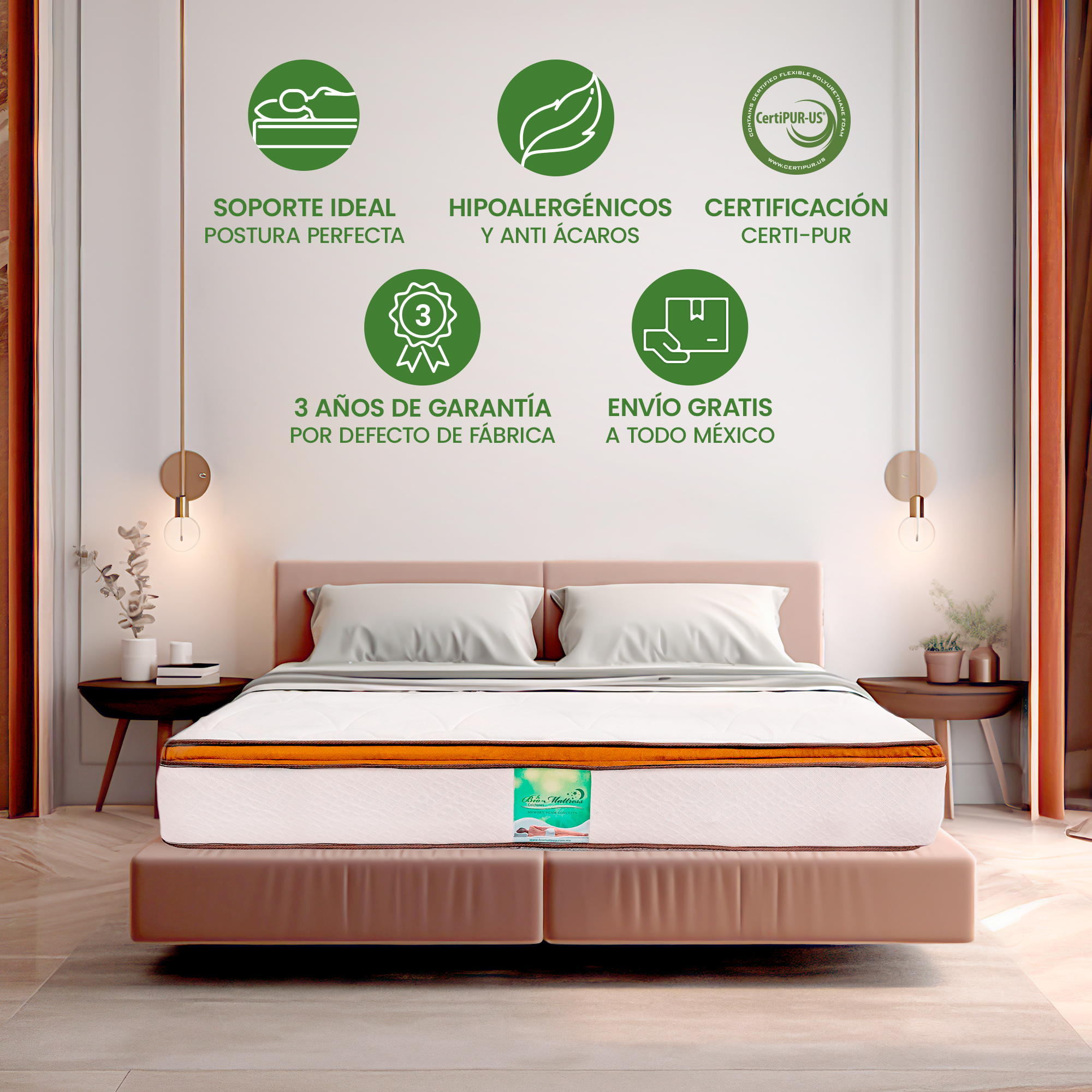 Bio Mattress Colchón Ortopédico King Size Manchester