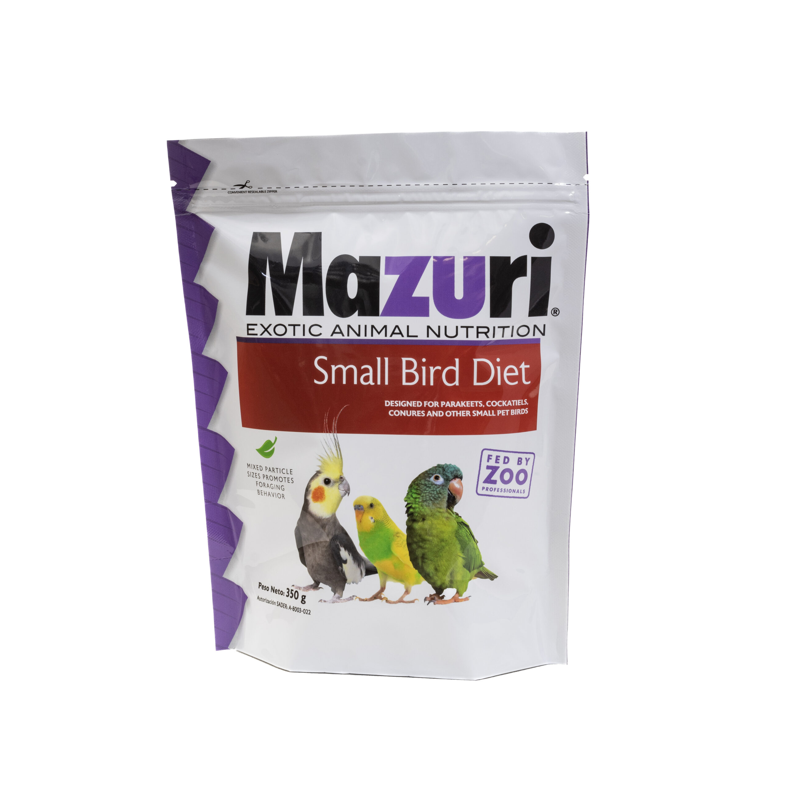 Comida Alimento Para Pericos Ninfas Aves Pequeñas Mazuri 350g