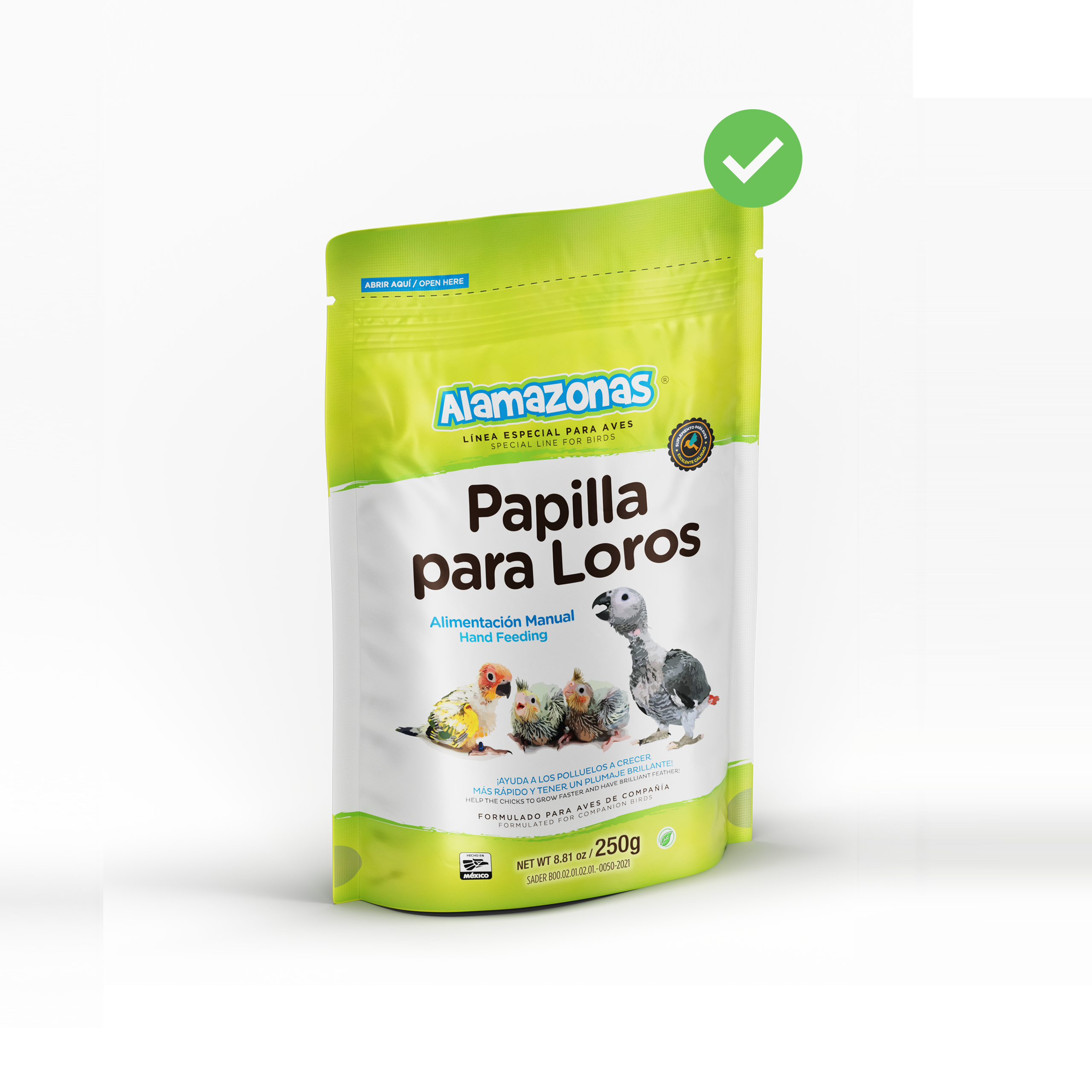 Papilla Para Loros Alamazonas 250g 100% Mexicano