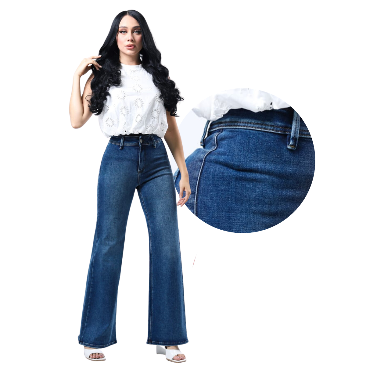 Jeans Mujer Tiro Alto Mom