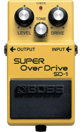 Pedal de efecto Boss Super OverDrive SD-1 amarillo