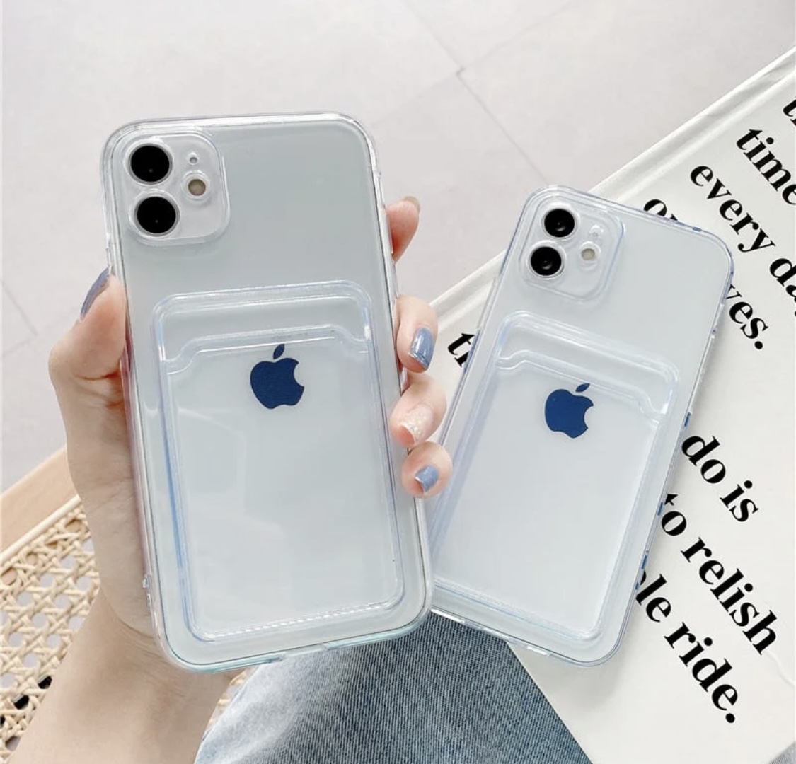 Funda Tarjetero Silicon Transparente para iphone