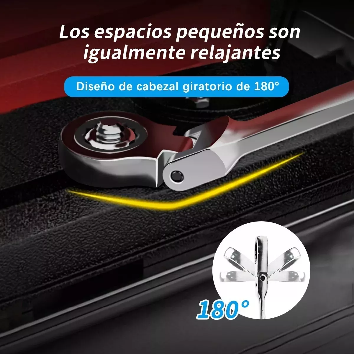 Llave Inglesa Combinada Tipo Matraca Ajustable Plata 12 Pzs