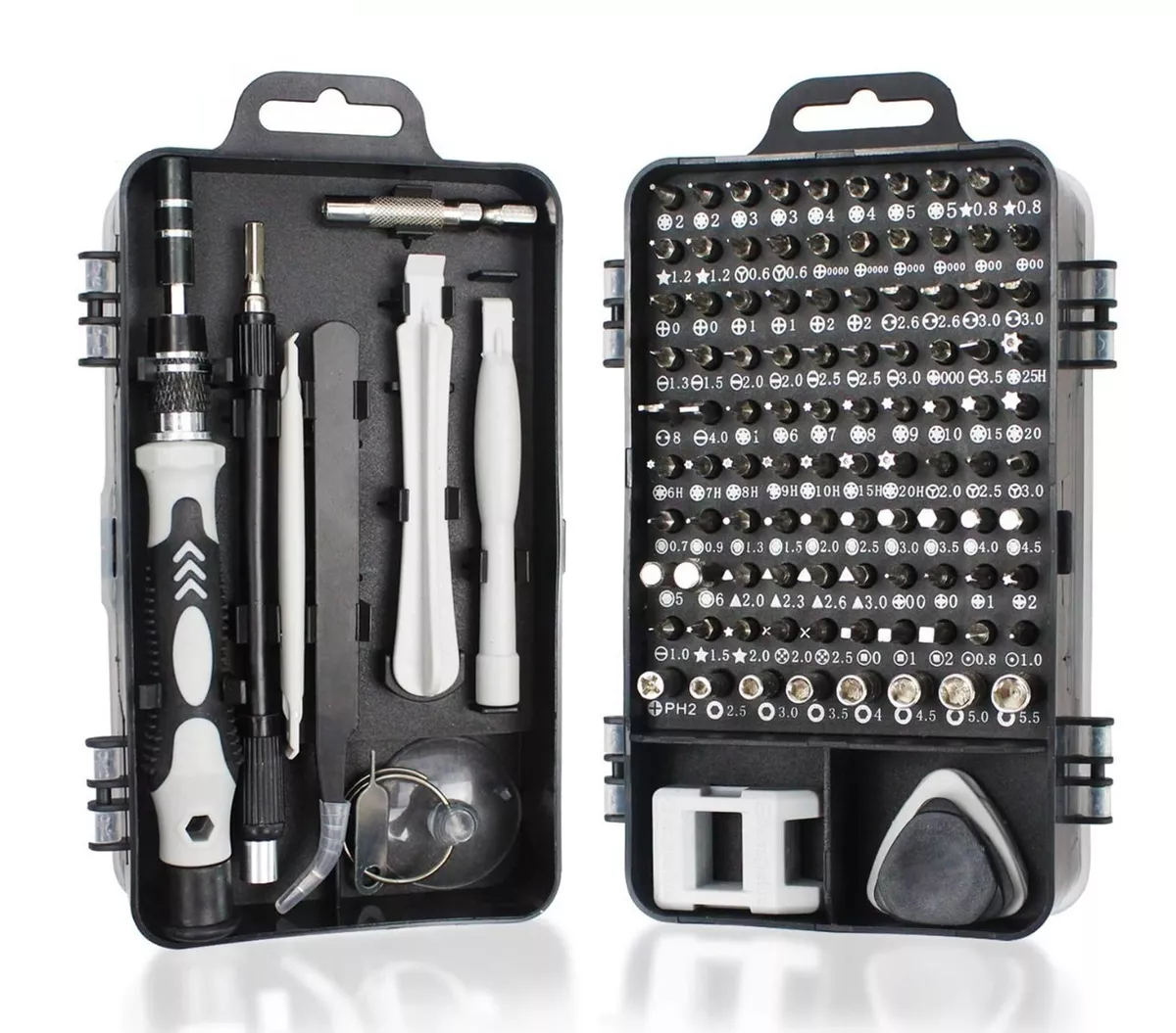 Kit De Desarmadores Y Herramientas De Precisión 115 Pzs Negro