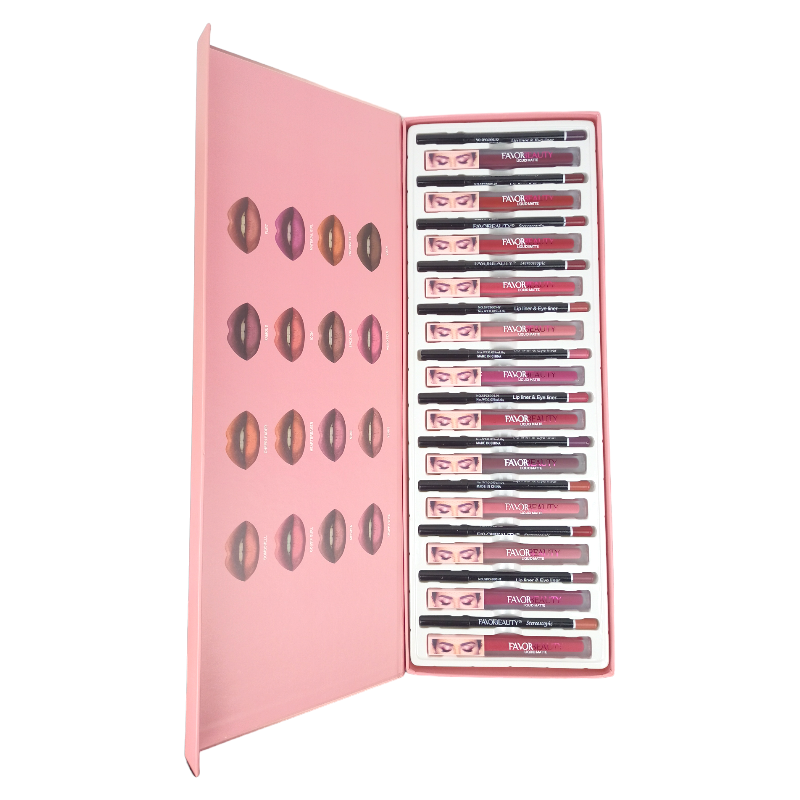Paquete 12 labiales líquidos y 12 lápices Favor Beauty Tonos Matte