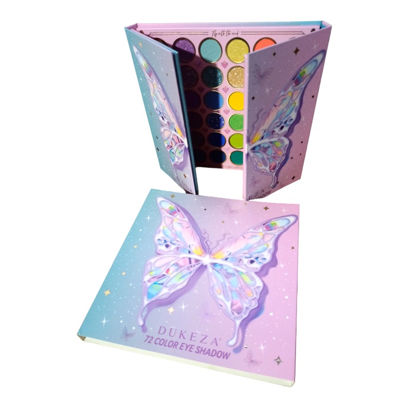 Paleta de sombras Dukeza con diseño de mariposa y 72 tonos