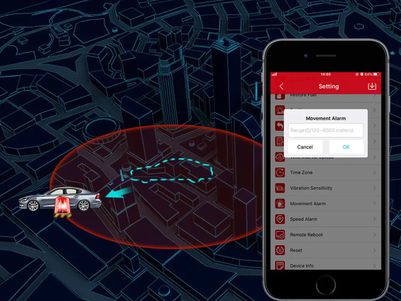 Localizador GPS para vehículos, puedes apagar o impedir que encienda desde tu celular GPS MICODUS MV720