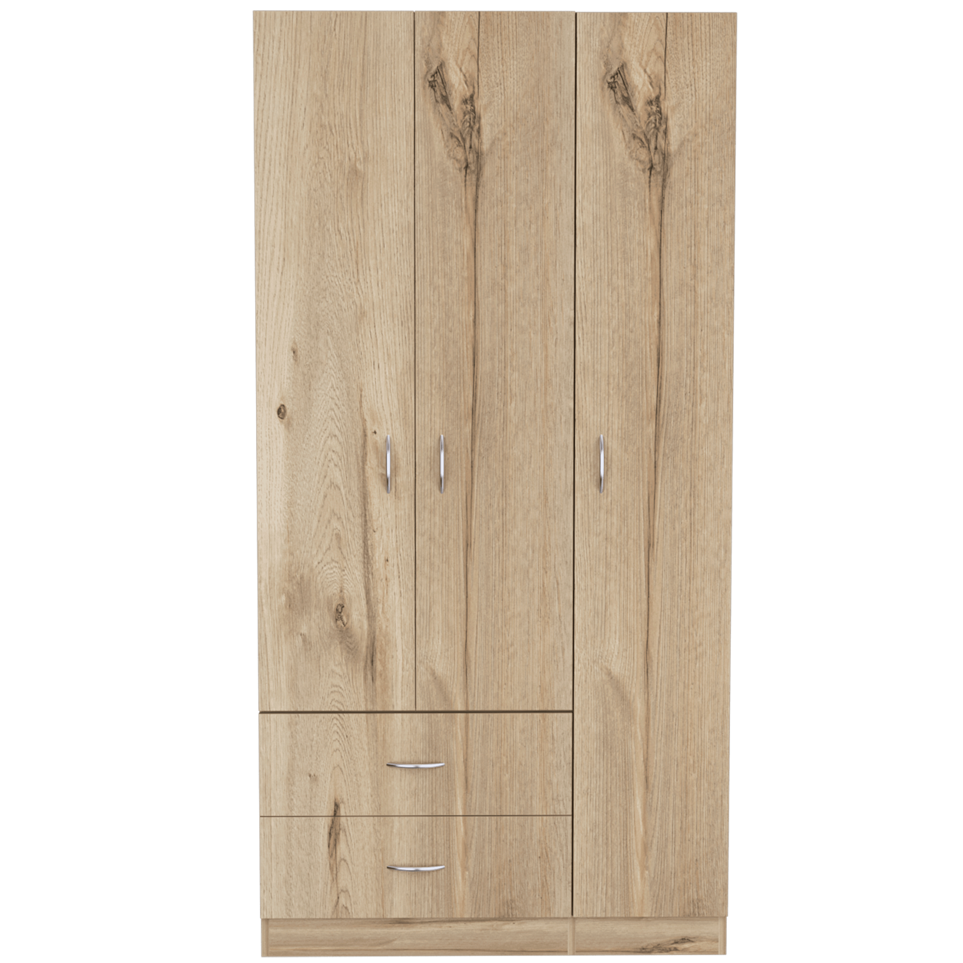 Closet América, Café Claro y Blanco, con Dos Cajones y Variedad de Entrepaños