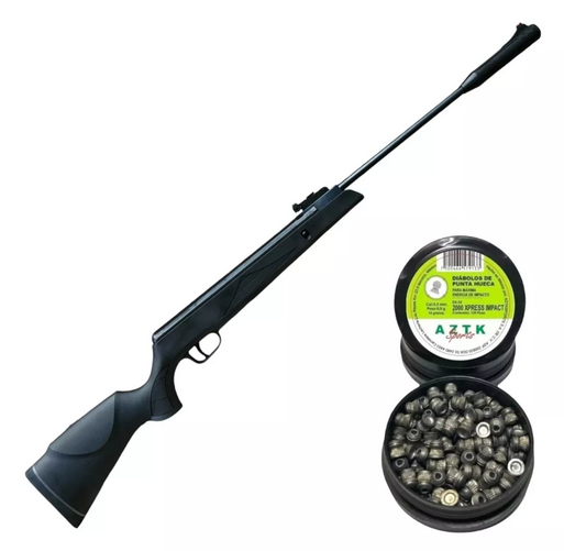 Rifle Black Moose Nitropiston Alta Potencia 5.5 + 120 Tiros